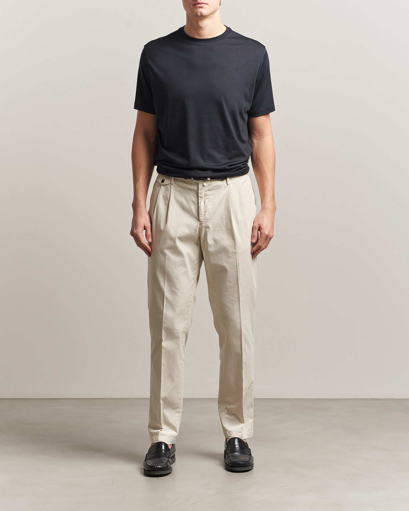 Herren | T-Shirts | Oscar Jacobson | Kim Lyocel/Cotton T-Shirt Black