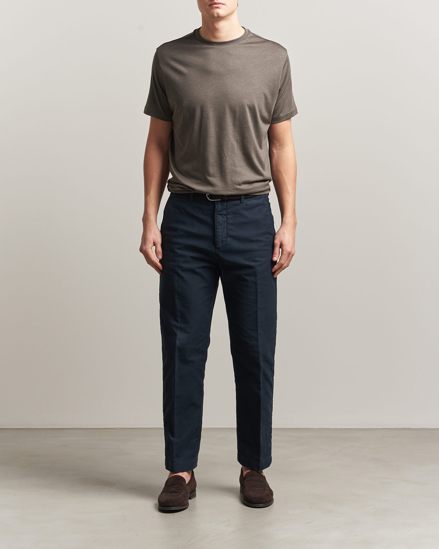 Herren | T-Shirts | Oscar Jacobson | Kim Lyocel/Cotton T-Shirt Green