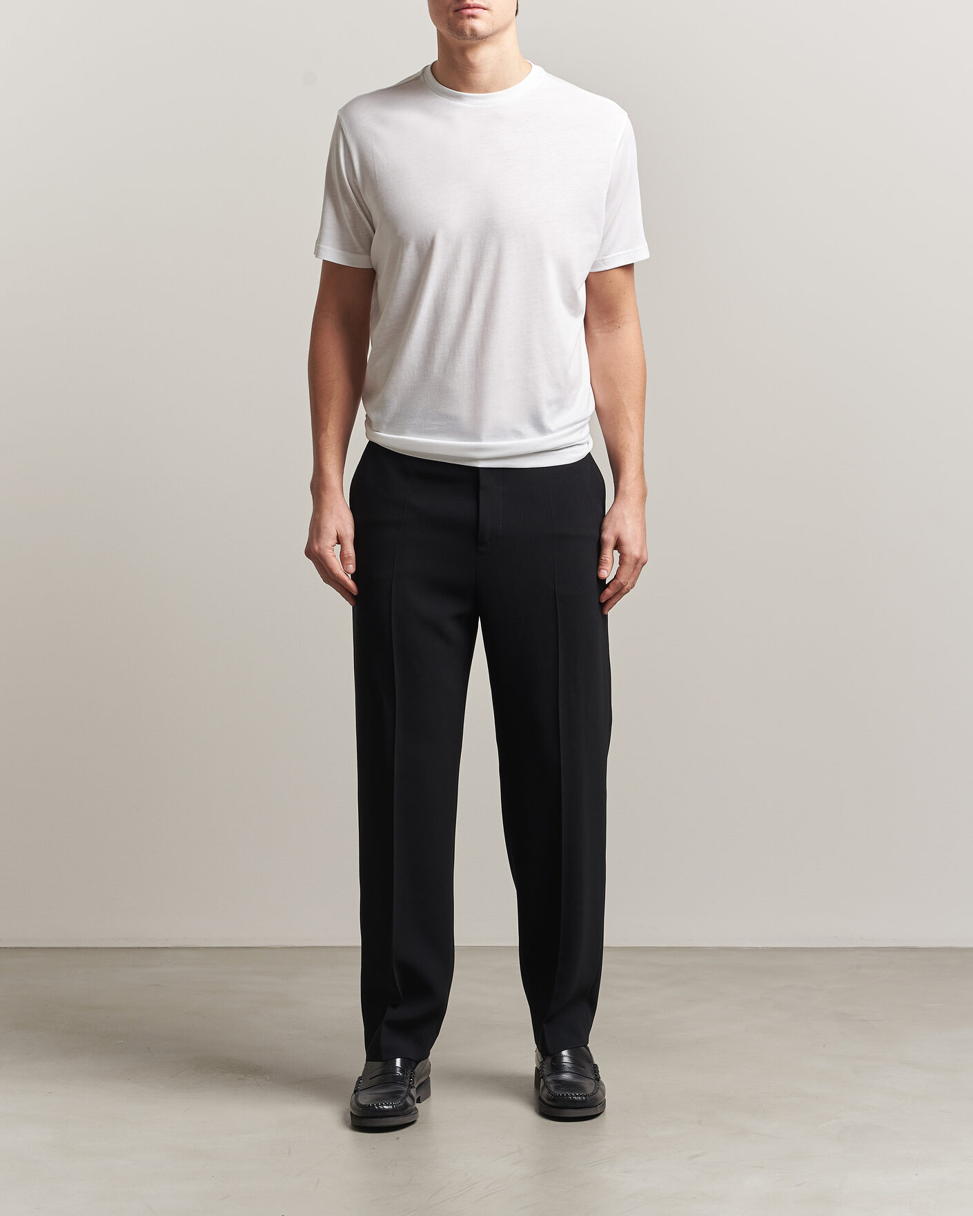 Herren | T-Shirts | Oscar Jacobson | Kim Lyocel/Cotton T-Shirt White