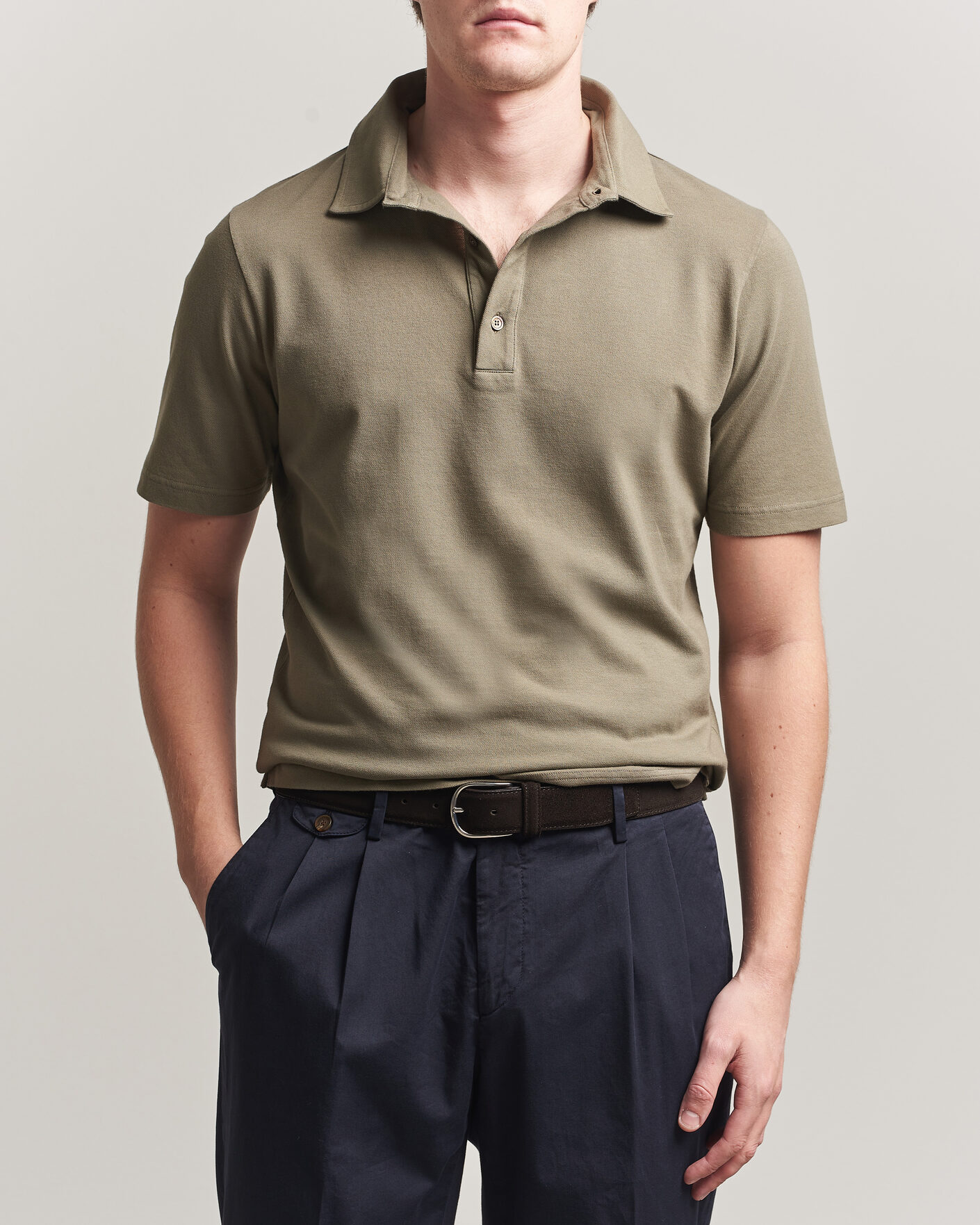 Herren | Poloshirts | Zanone | Soft Cotton Piquet Polo Taupe