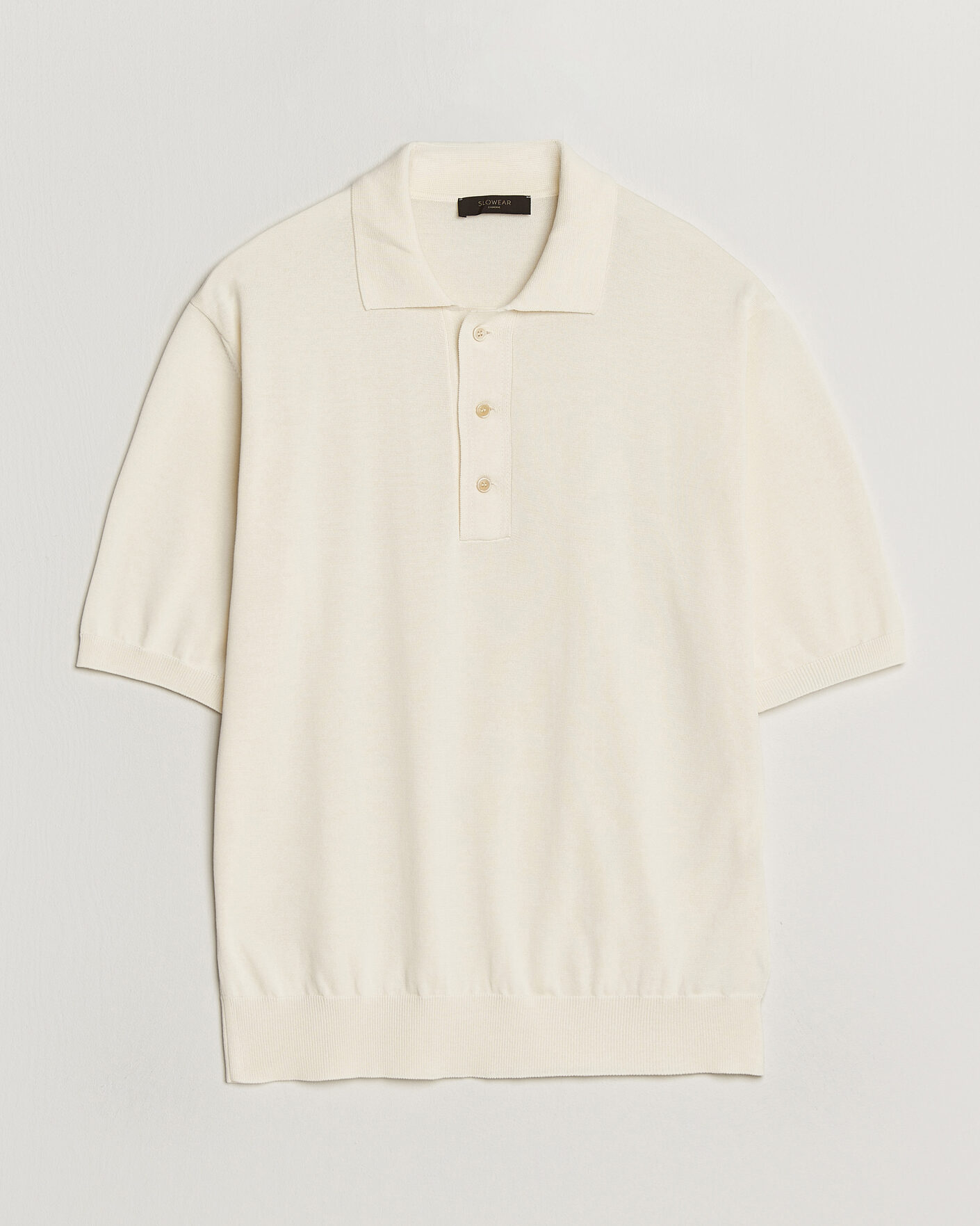 Herren | Poloshirts | Zanone | Knitted Cotton Polo Off White