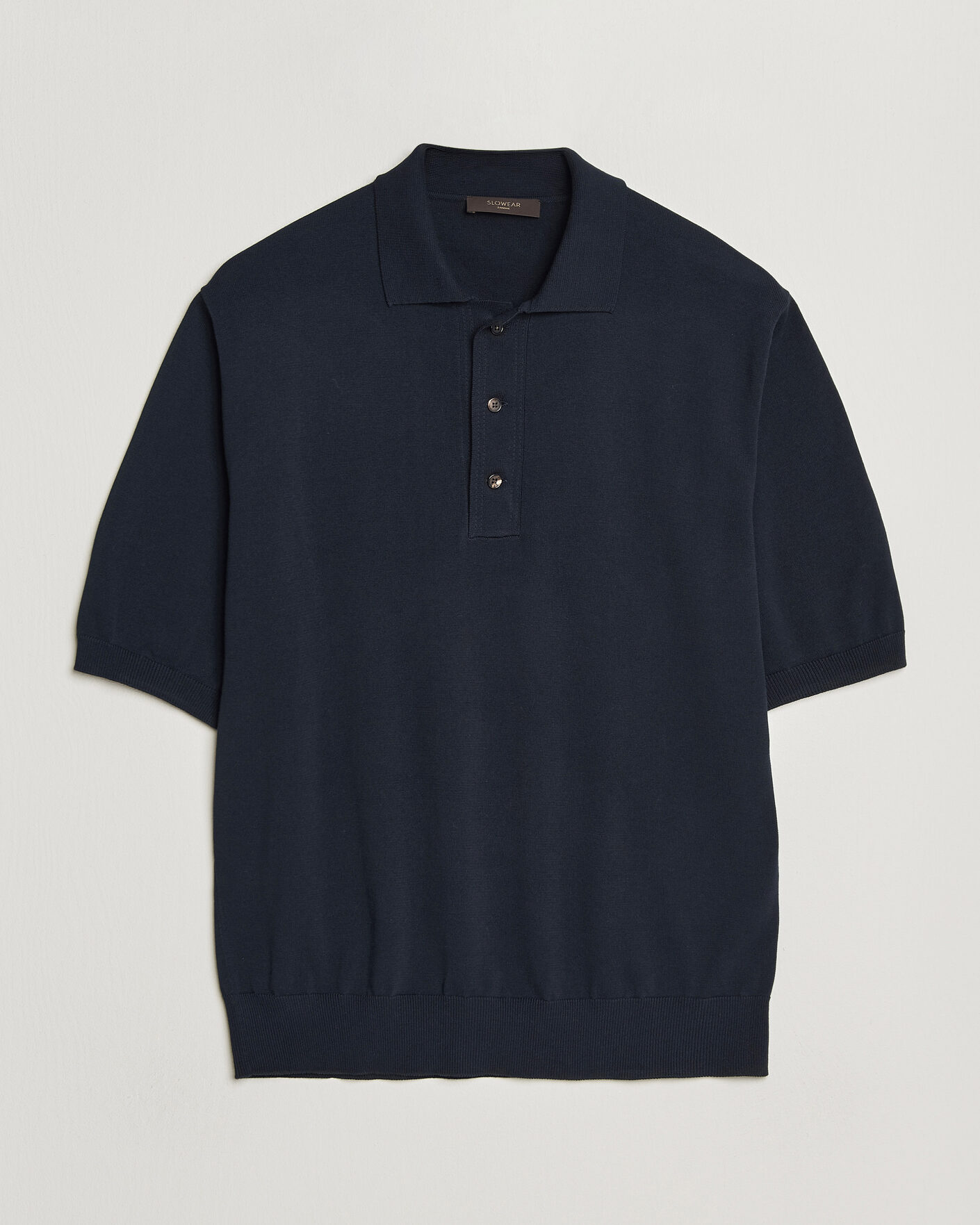 Herren | Poloshirts | Zanone | Knitted Cotton Polo Navy