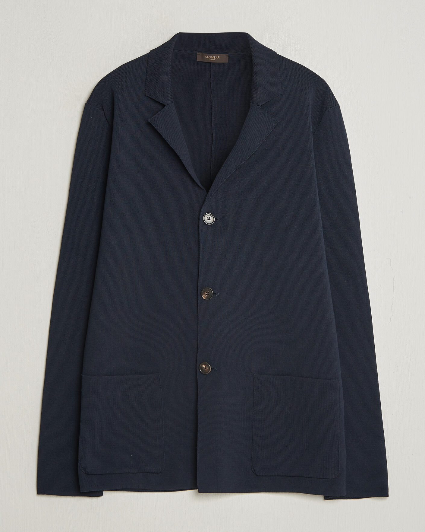 Herren | Sakkos | Zanone | Knitted Cotton Blazer Navy