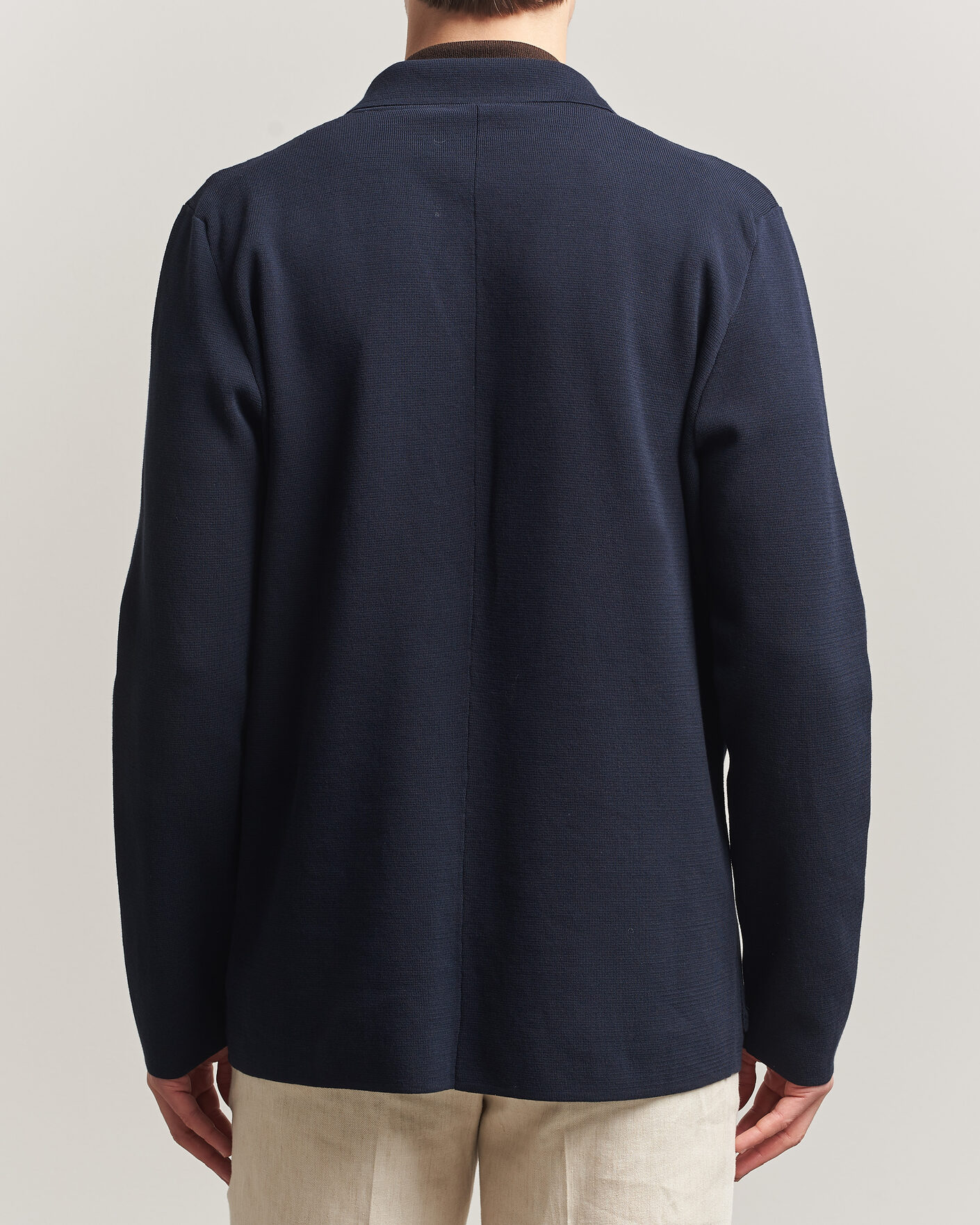Herren | Sakkos | Zanone | Knitted Cotton Blazer Navy