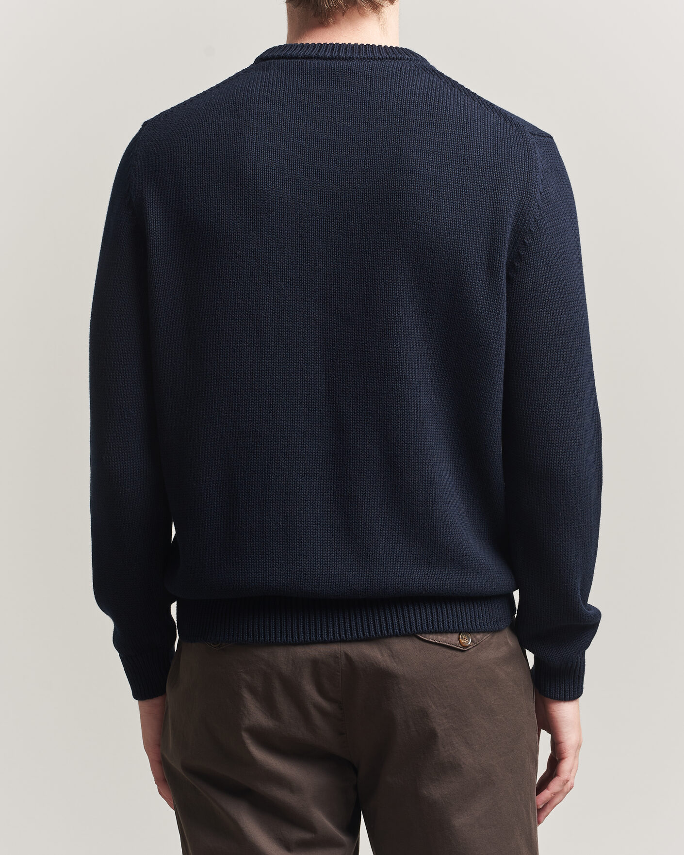 Herren | Pullover | Zanone | Soft Cotton Crew Neck Sweater Navy