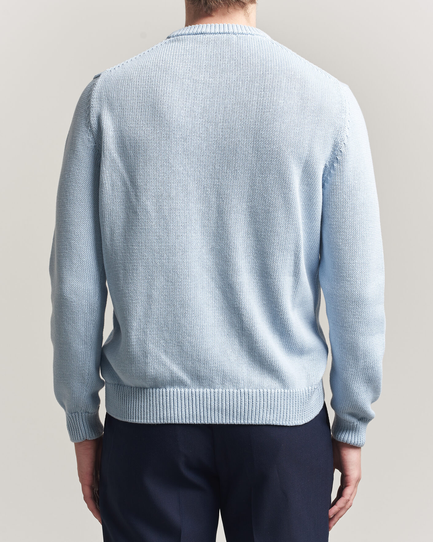 Herren | Pullover | Zanone | Soft Cotton Crew Neck Sweater Sky Blue