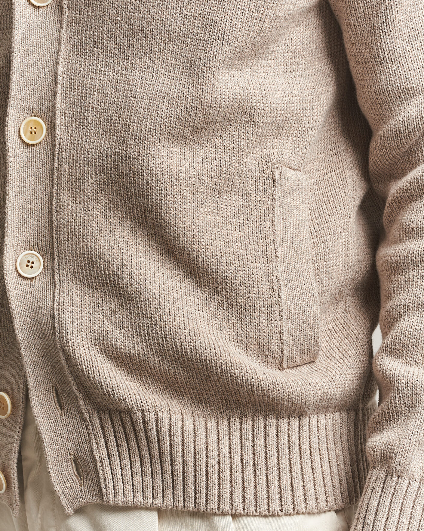 Herren | Pullover | Zanone | Soft Cotton Chioto Cardigan Taupe