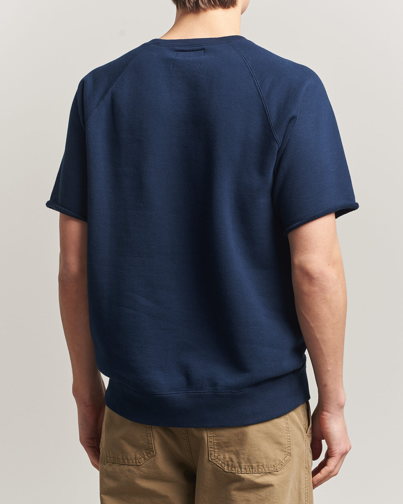 Herren | T-Shirts | BEAMS PLUS | Short Sleeve Cut Off Sweat Navy