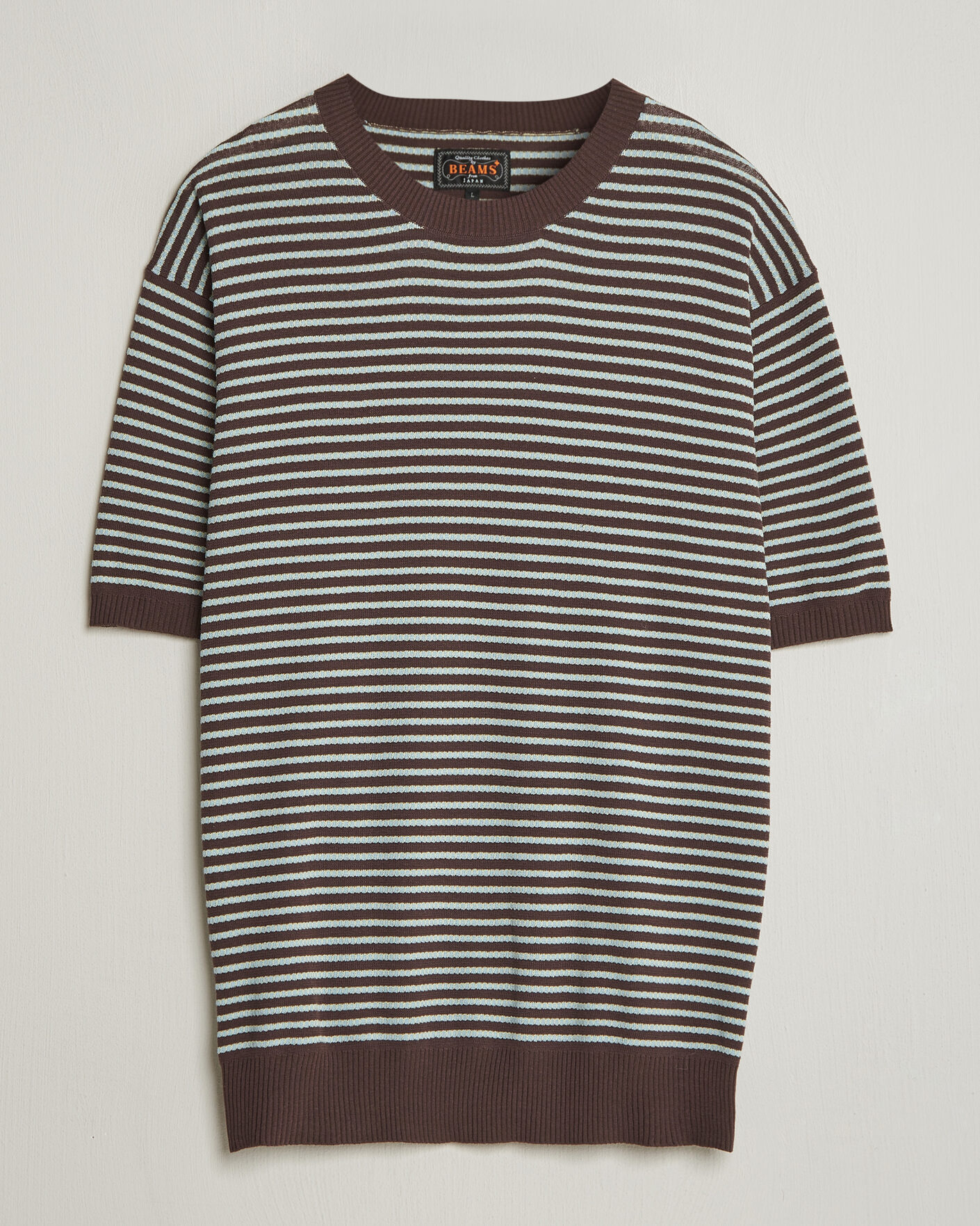 Herren | T-Shirts | BEAMS PLUS | Jacquard Knit T-Shirt Brown