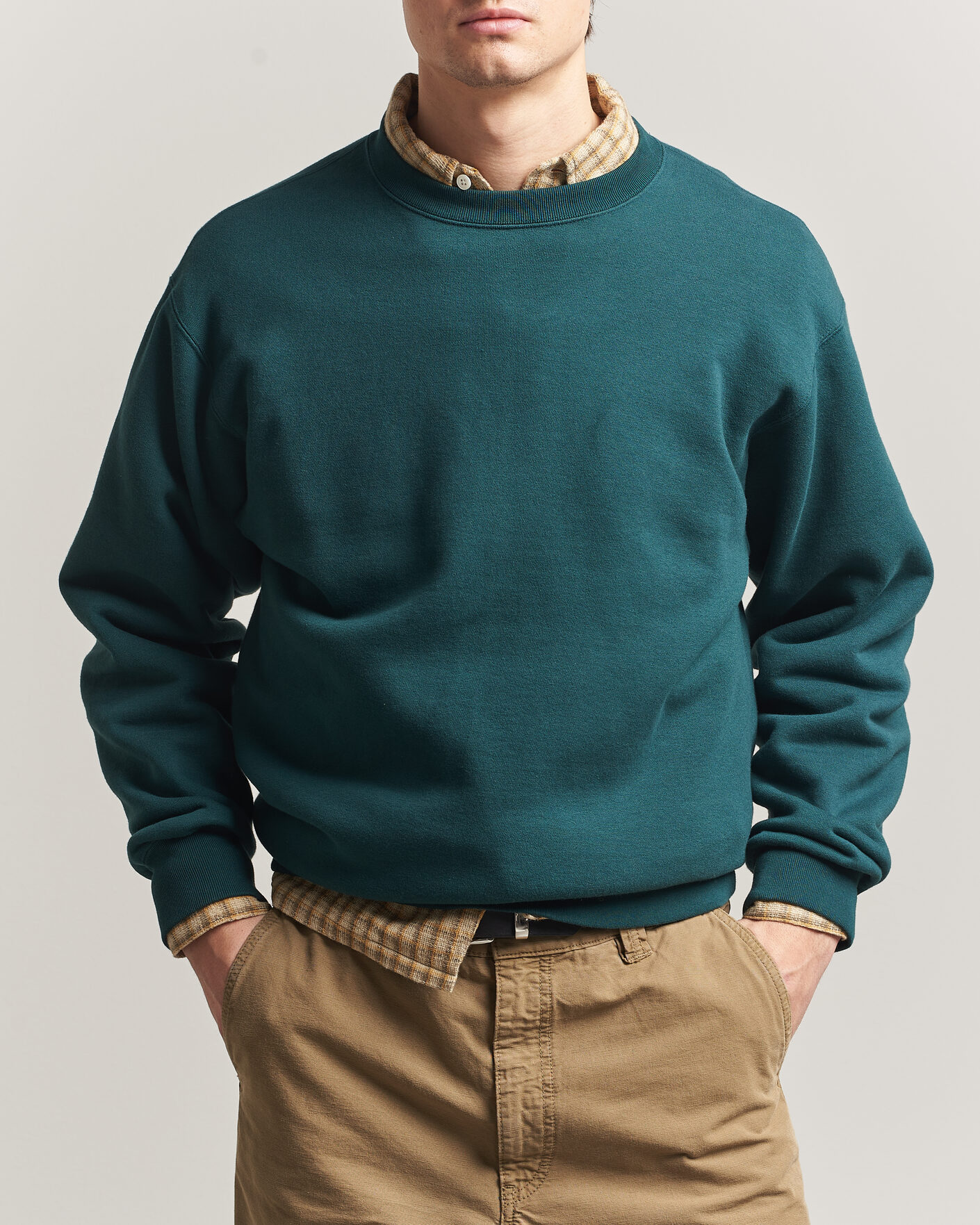 Herren | Pullover | BEAMS PLUS | Crew Sweat Dark Green