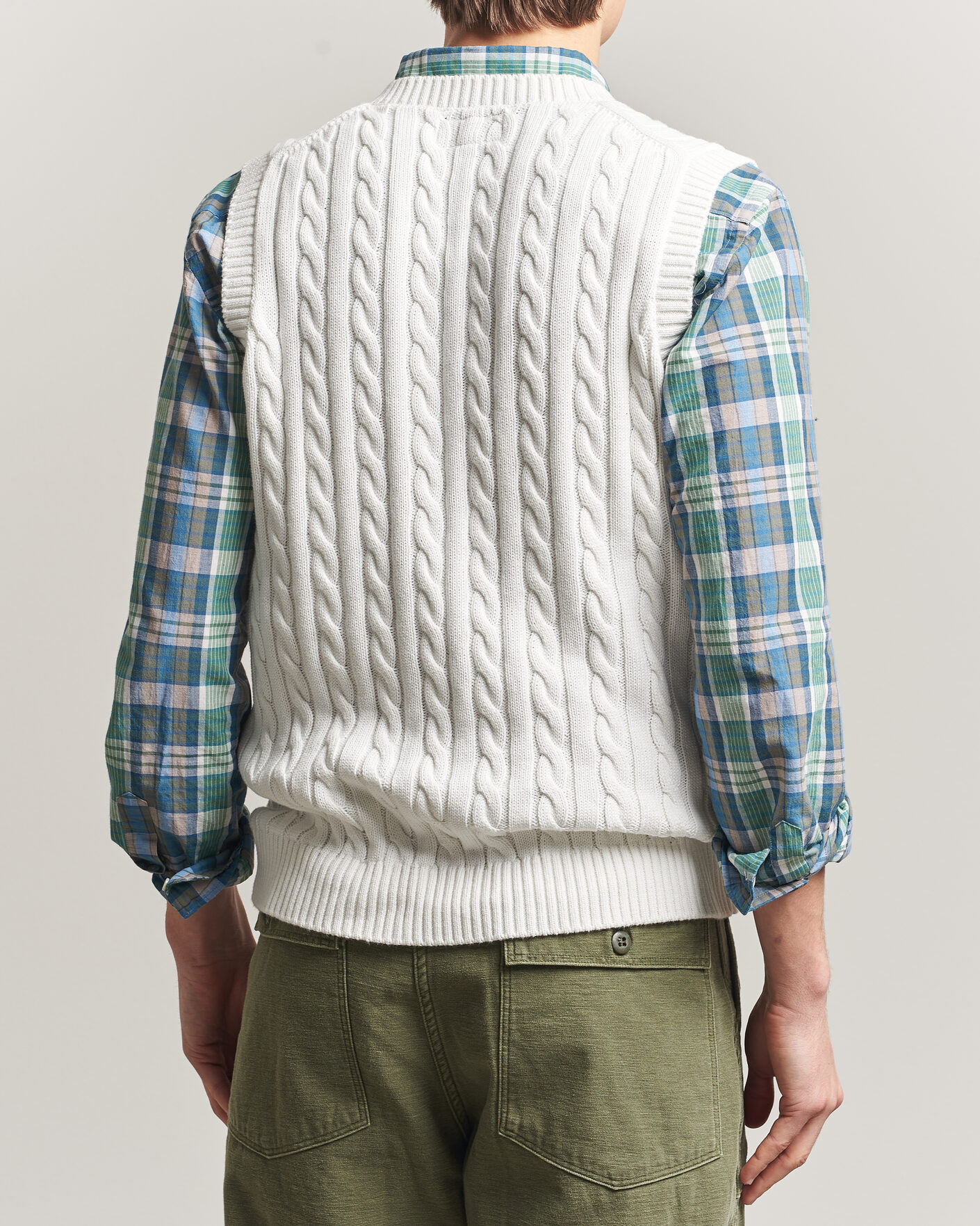 Herren | Pullover | BEAMS PLUS | Cable Knit Vest White