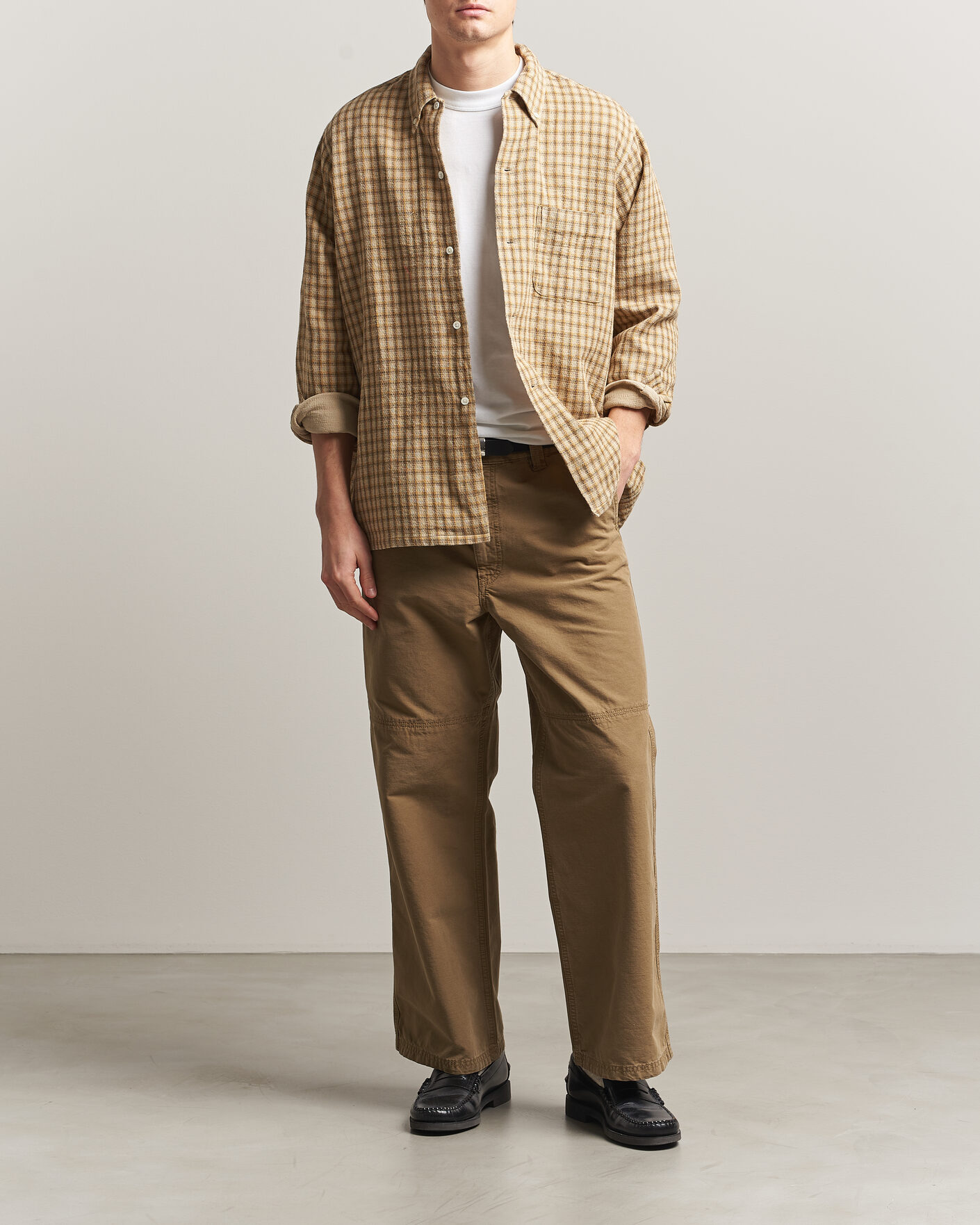 Herren | Hemden | BEAMS PLUS | Panama Plaid Button Down Shirt Beige