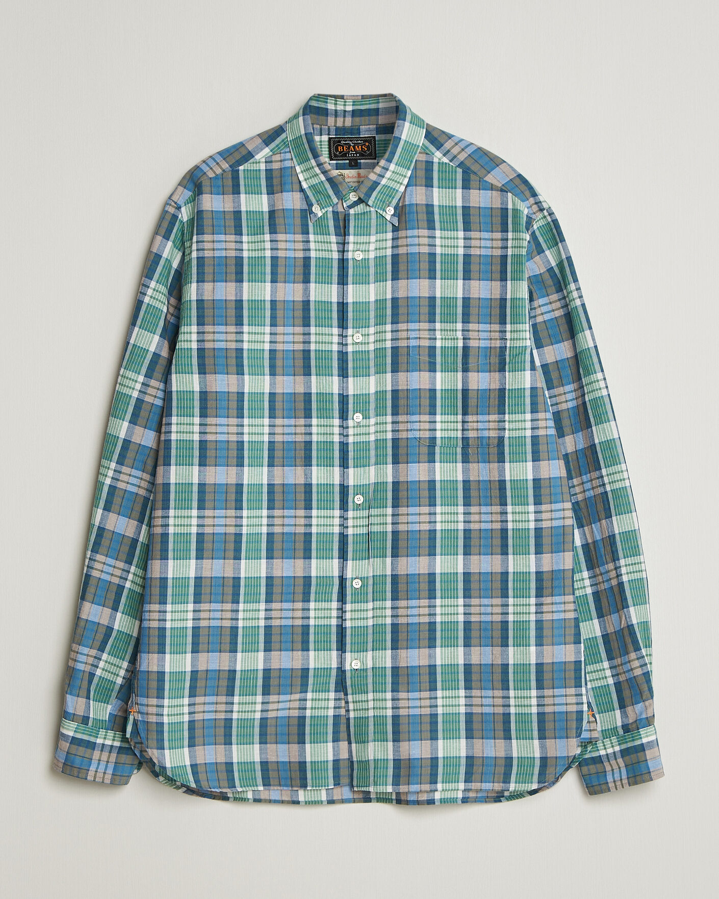 Herren | Hemden | BEAMS PLUS | Madras Button Down Shirt Blue
