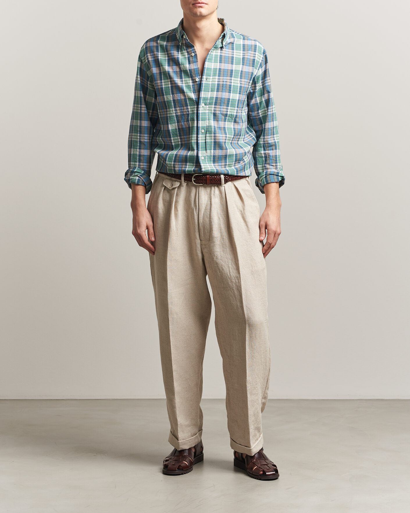 Herren | Hemden | BEAMS PLUS | Madras Button Down Shirt Blue