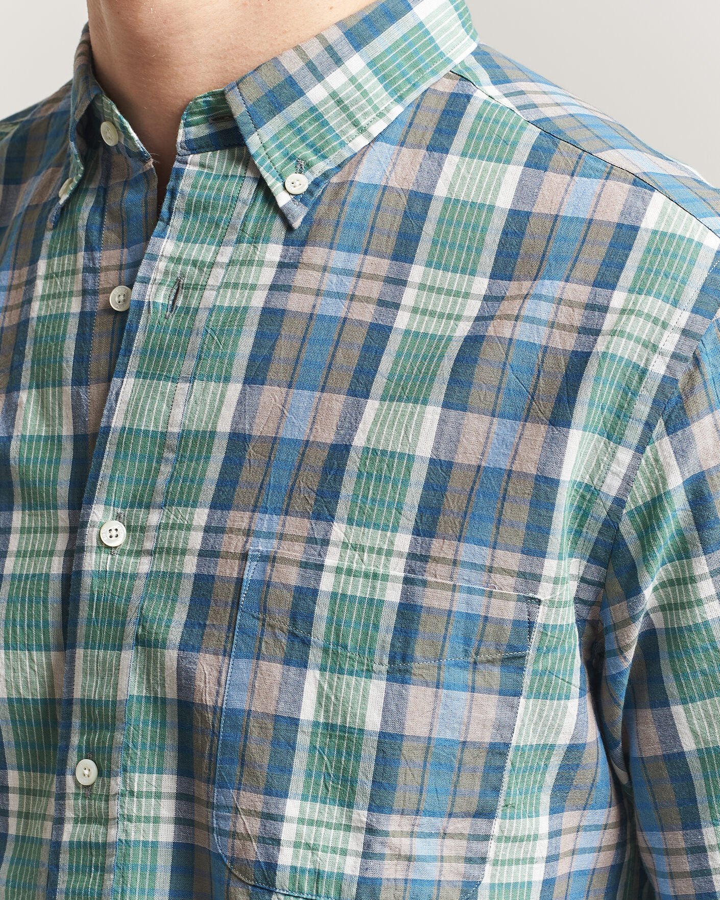 Herren | Hemden | BEAMS PLUS | Madras Button Down Shirt Blue