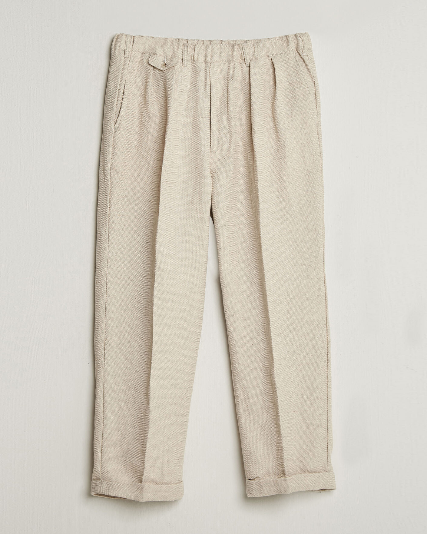 Herren | Hosen | BEAMS PLUS | Cotton/Linen Pleated Trousers Off White