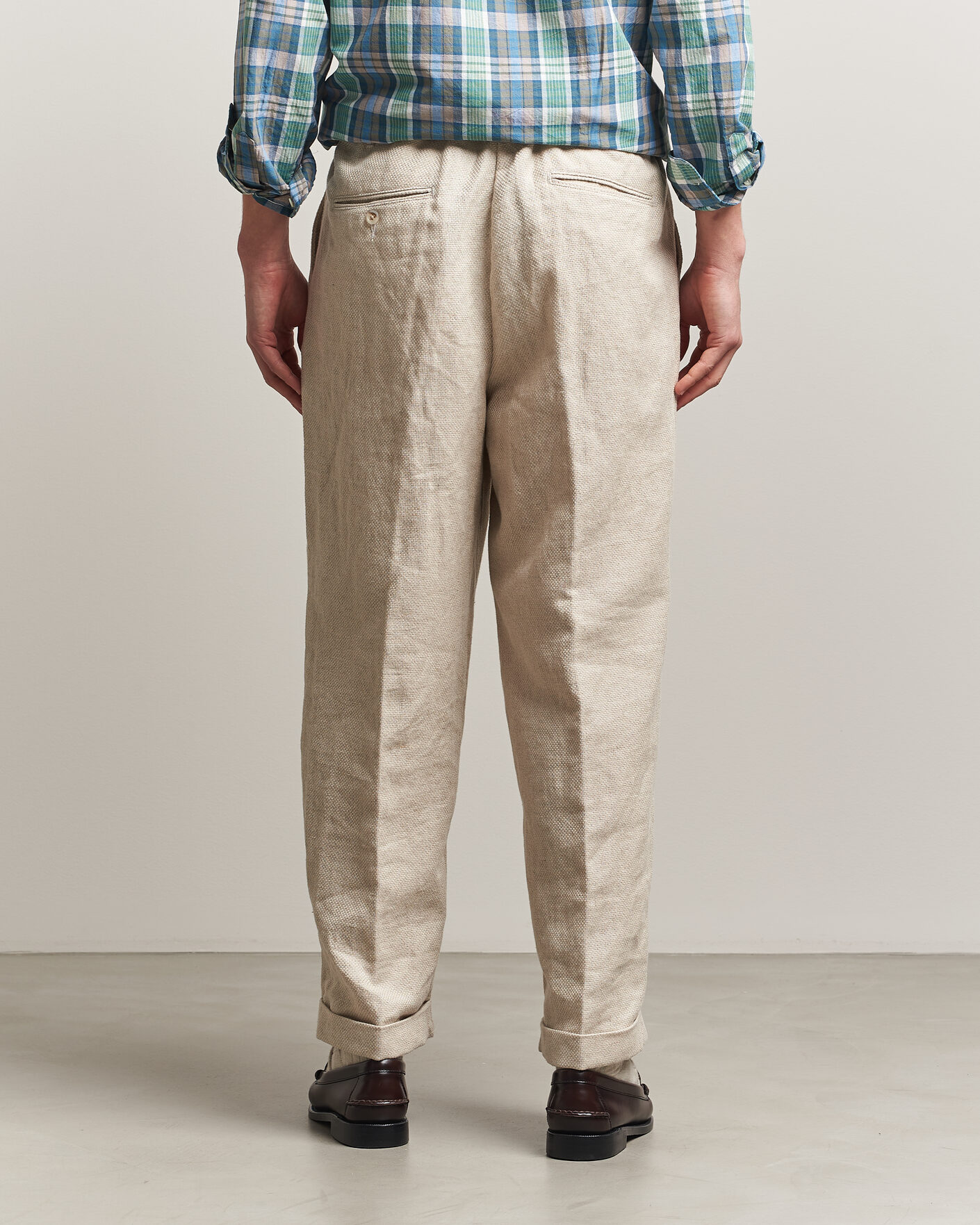 Herren | Hosen | BEAMS PLUS | Cotton/Linen Pleated Trousers Off White