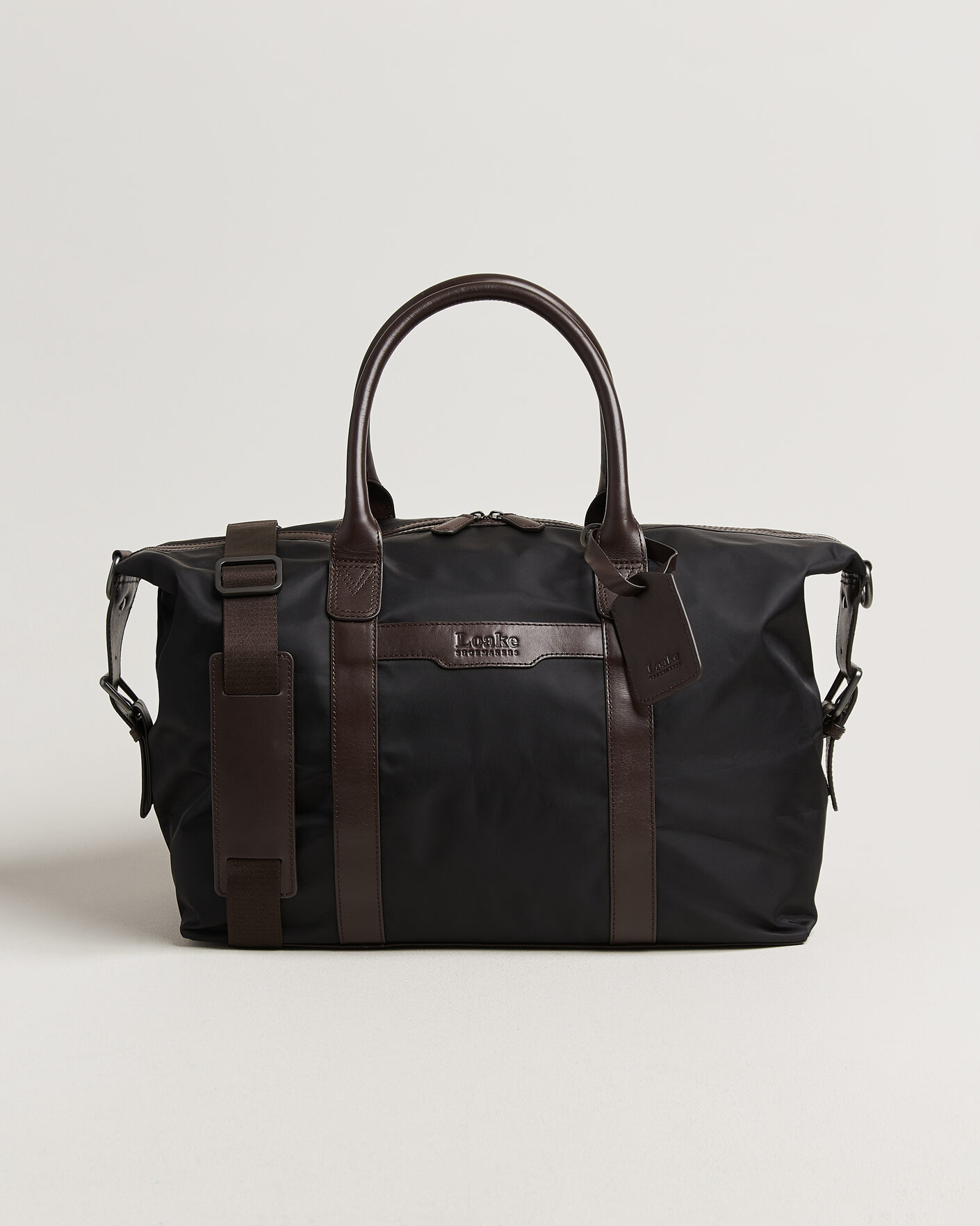 Herren | Taschen | Loake Shoemakers | Gower Nylon/Leather Holdall Black