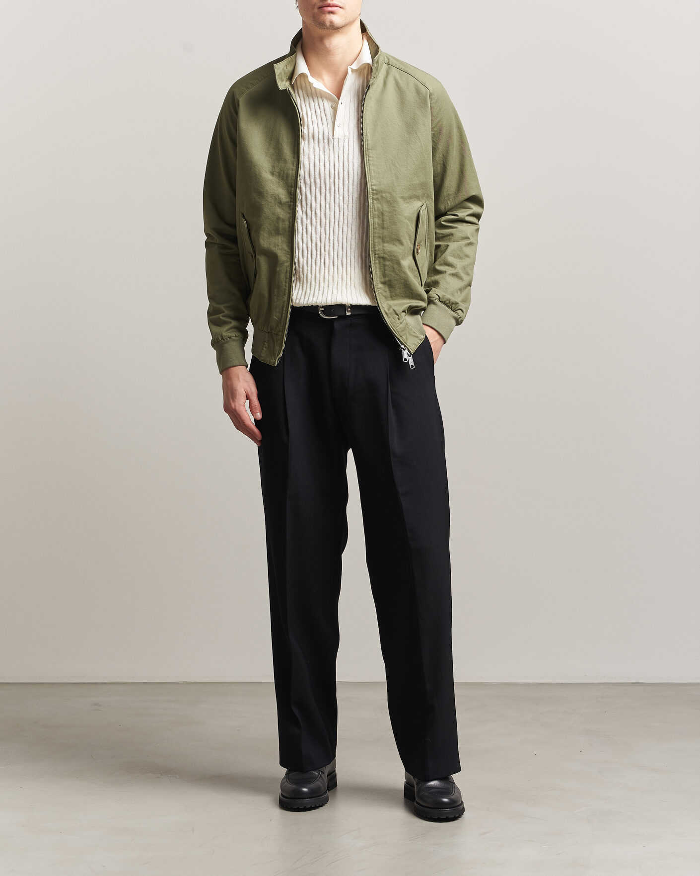 Herren | Jacken | Baracuta | G9 Washed Cotton Twill Jacket Lichen Green