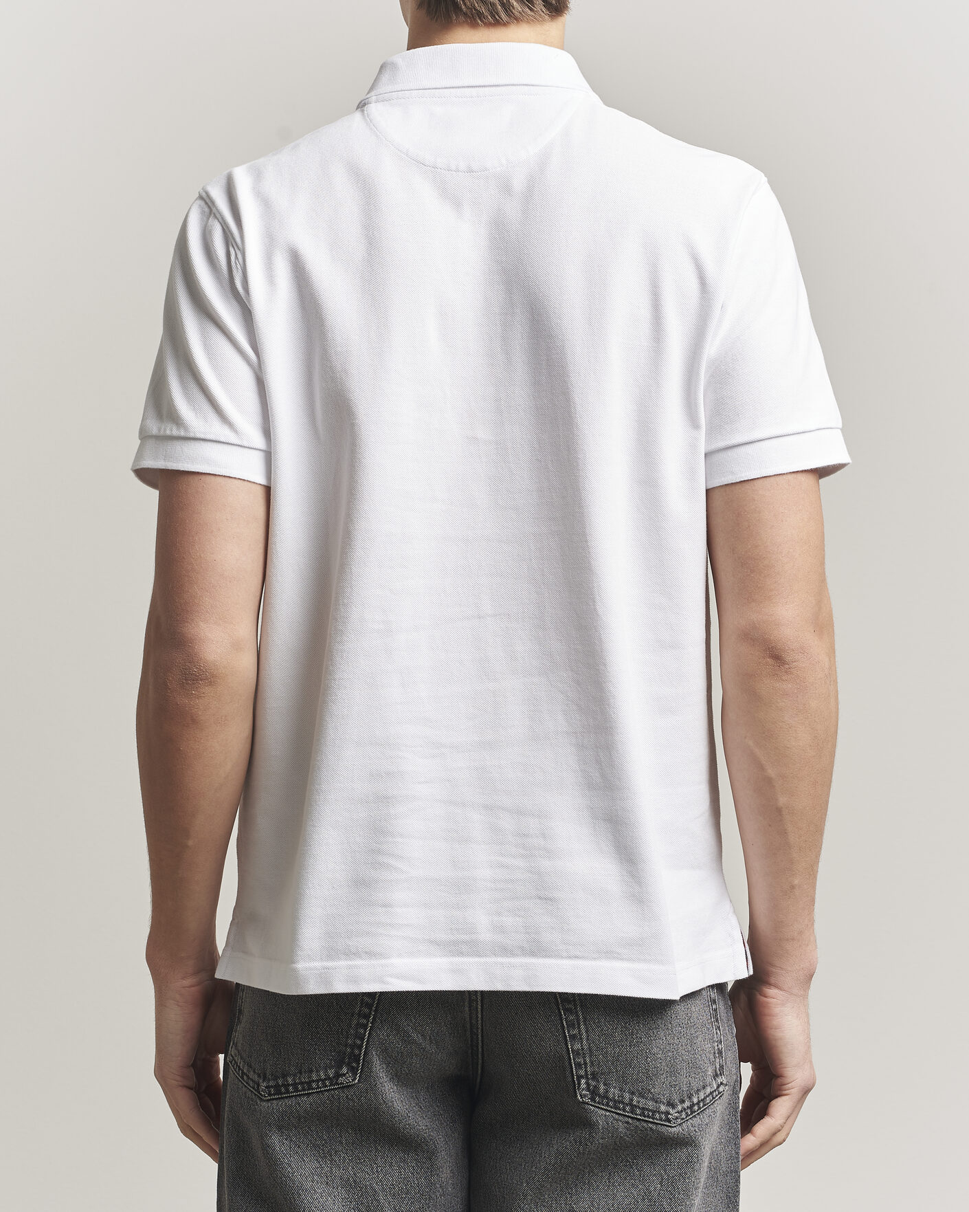 Herren | Poloshirts | Baracuta | Tartan Placket Piquet Polo Bone White