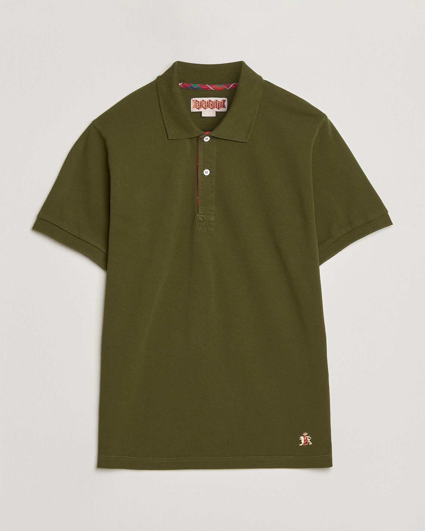 Herren | Poloshirts | Baracuta | Tartan Placket Piquet Polo Beech