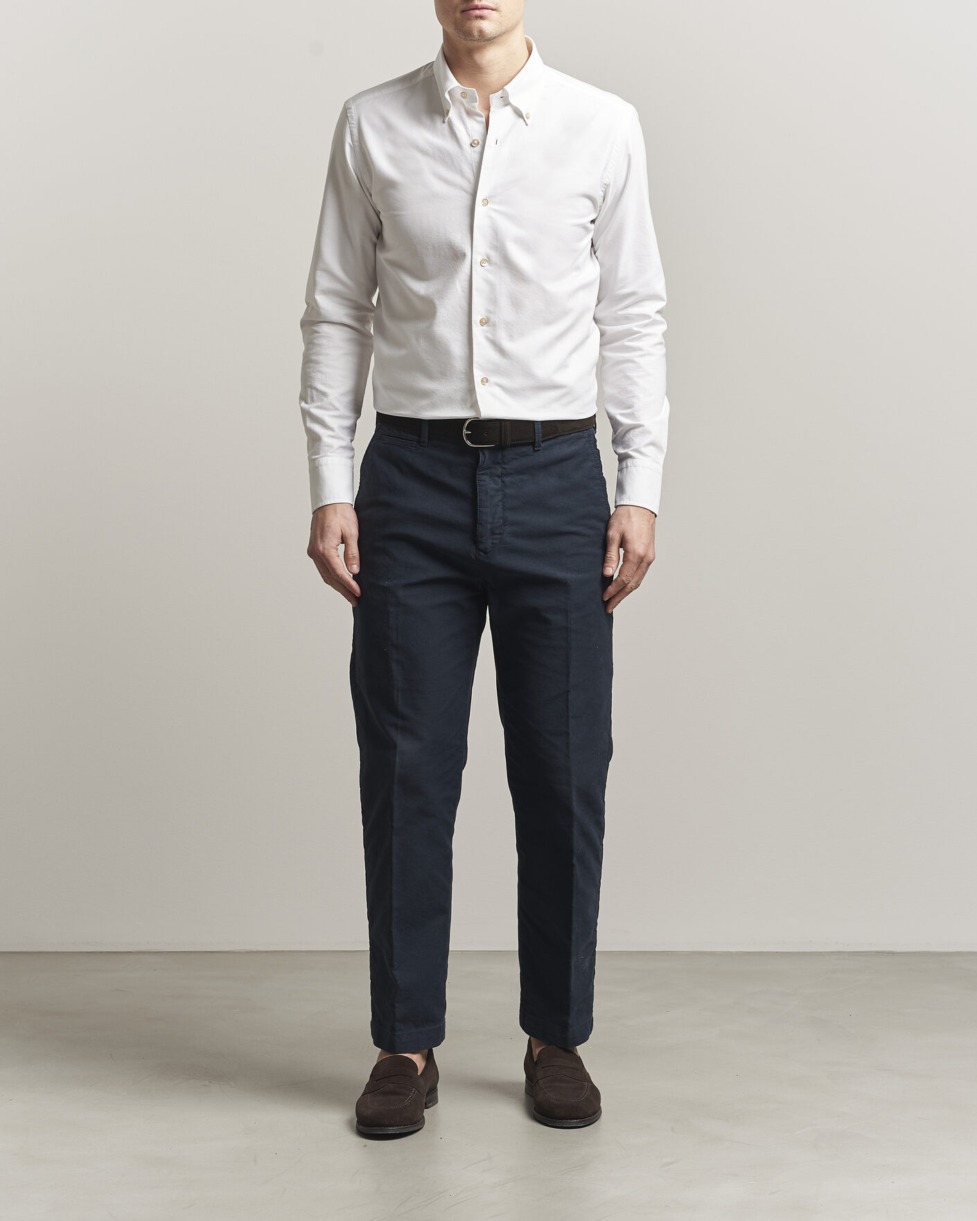Herren | Hemden | Grigio | Oxford Button Down Shirt White