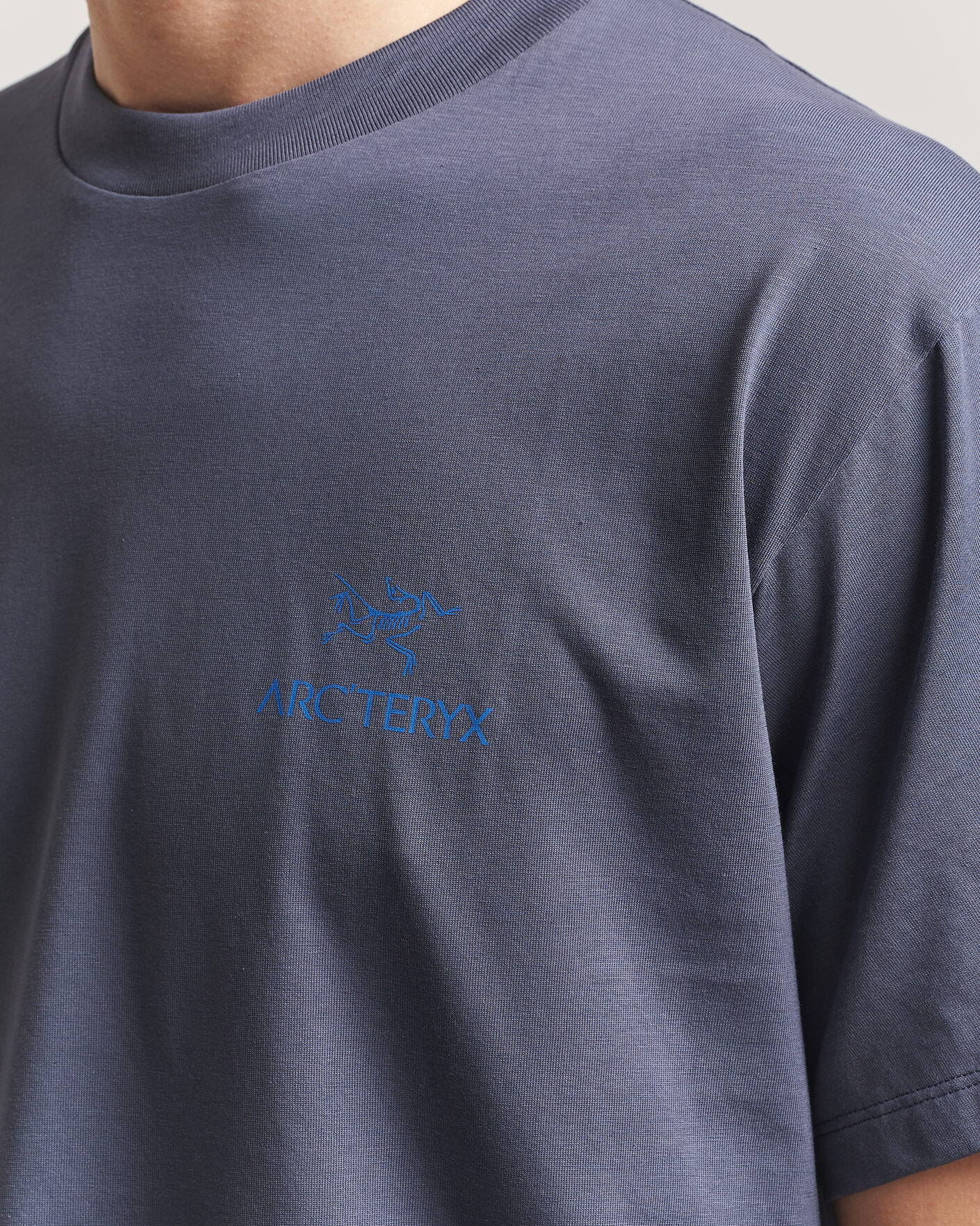 Herren | T-Shirts | Arc'teryx | Kragg Cotton Bird Word T-Shirt Dark Stratus