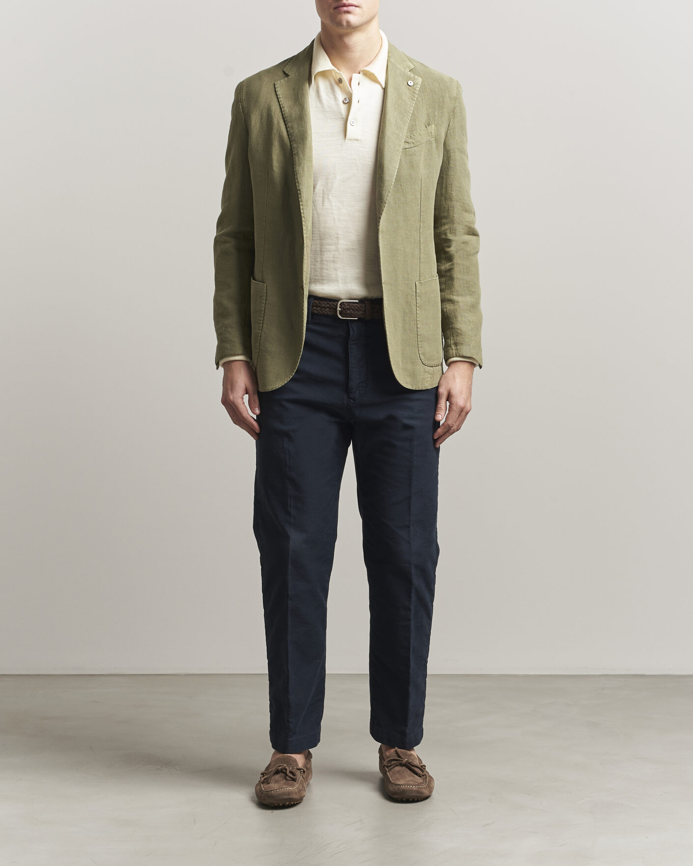 Herren | Sakkos | L.B.M. 1911 | Jack Regular Fit Linen Blazer Olive