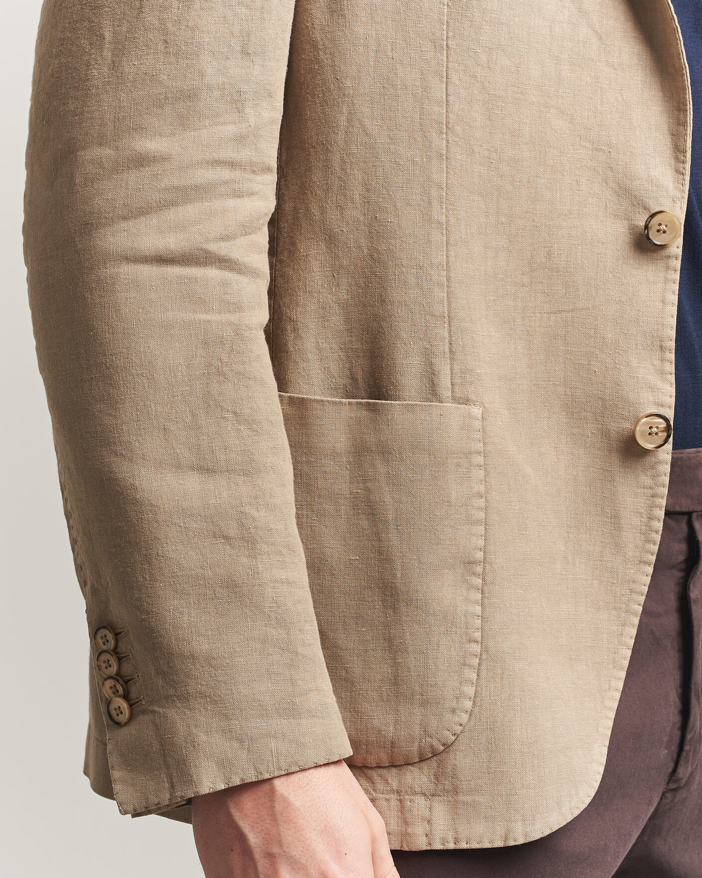Herren | Sakkos | L.B.M. 1911 | Jack Regular Fit Linen Blazer Taupe