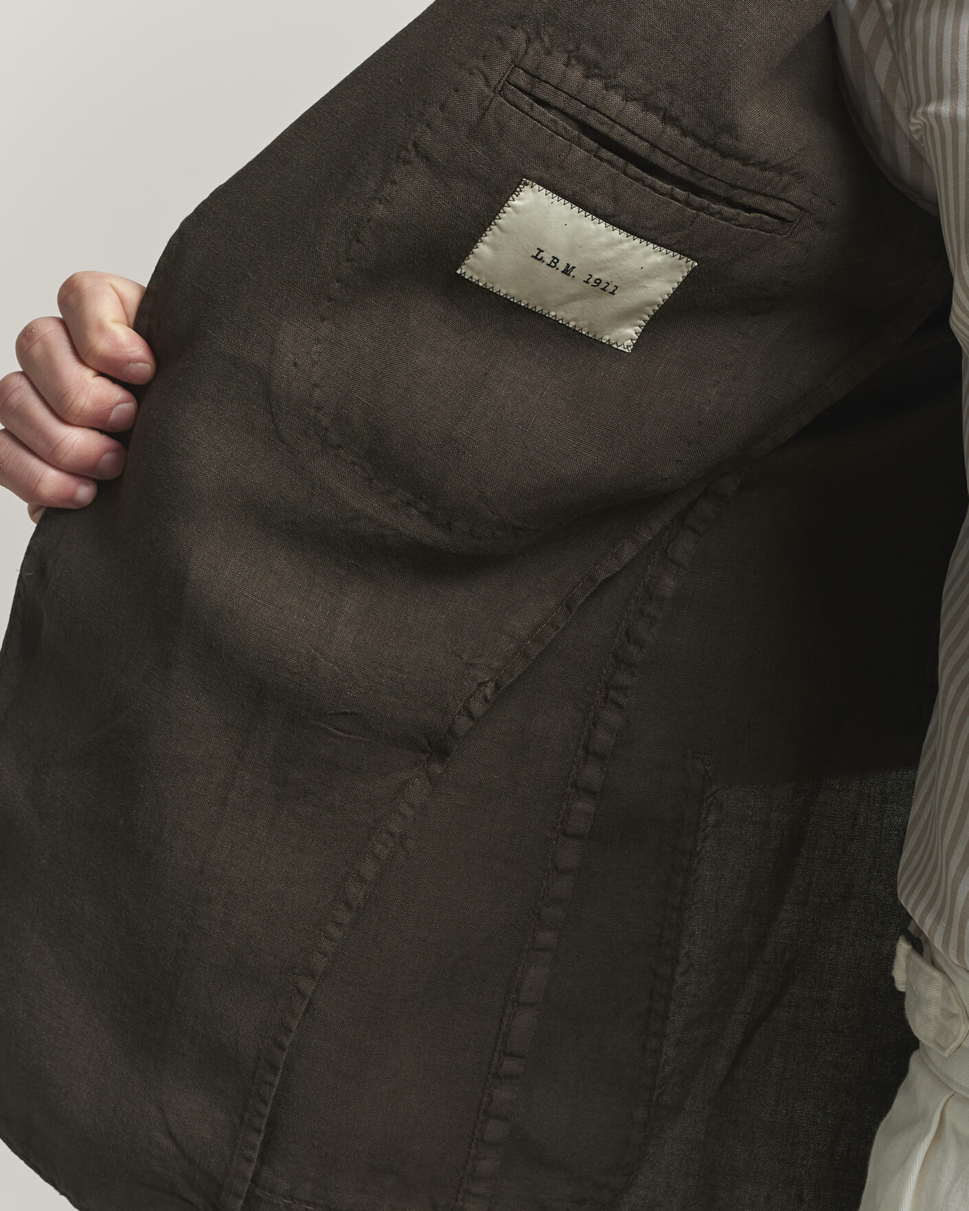Herren | Sakkos | L.B.M. 1911 | Jack Regular Fit Linen Blazer Brown