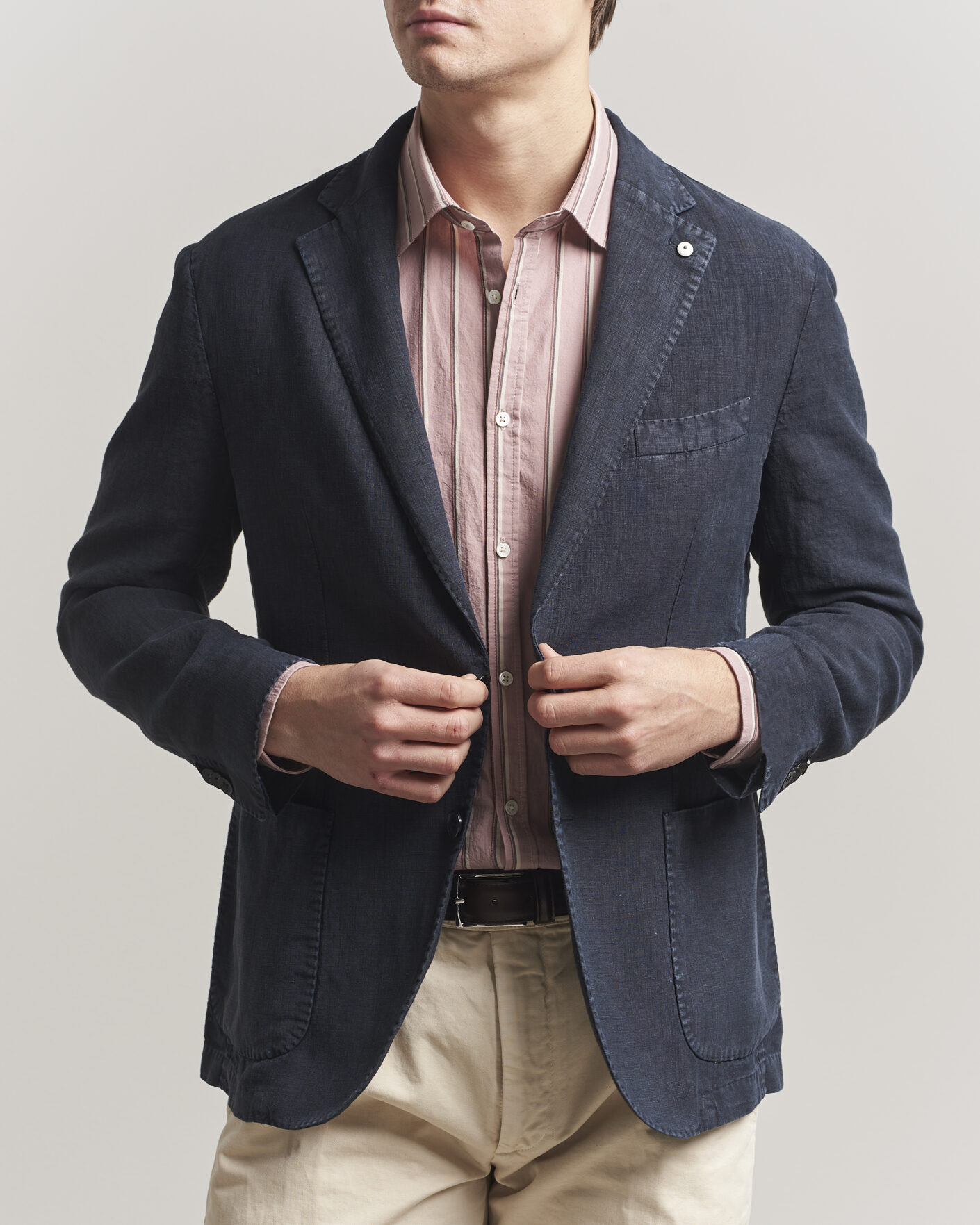 Herren | Sakkos | L.B.M. 1911 | Jack Regular Fit Linen Blazer Navy