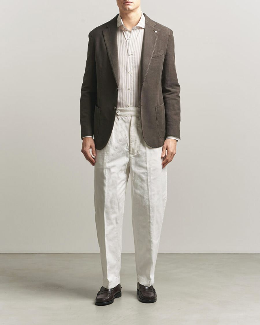 Herren | Sakkos | L.B.M. 1911 | Jack Regular Fit Structured Cotton Blazer Brown