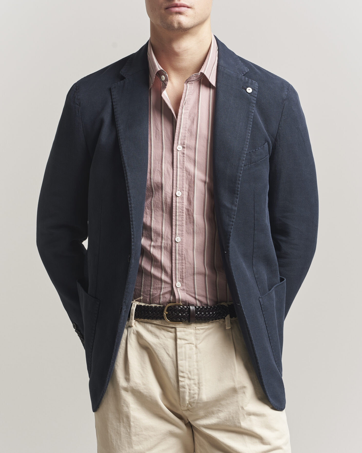 Herren | Sakkos | L.B.M. 1911 | Jack Regular Fit Structured Cotton Blazer Navy