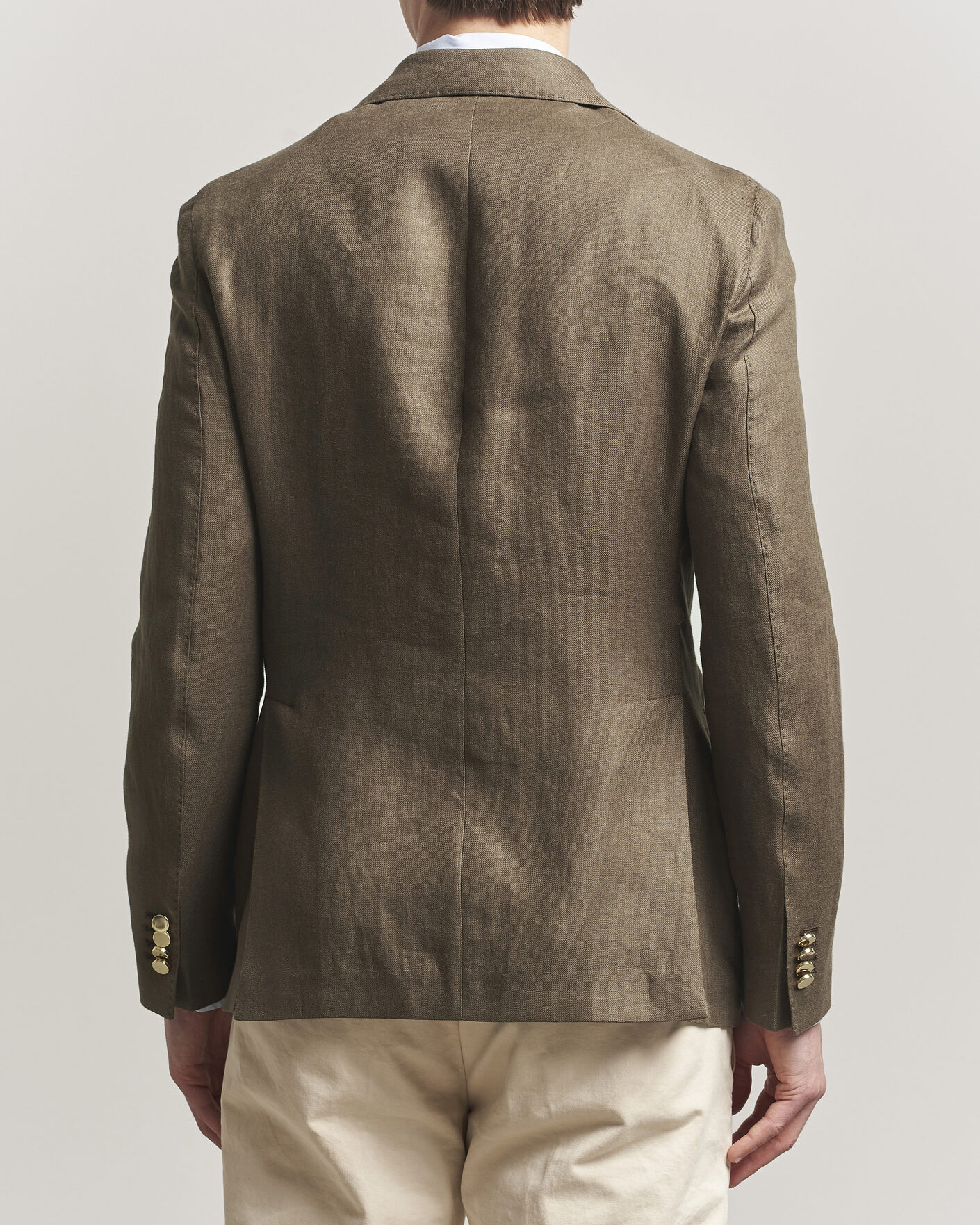 Herren | Sakkos | L.B.M. 1911 | Tom Regular DB Linen Blazer Olive
