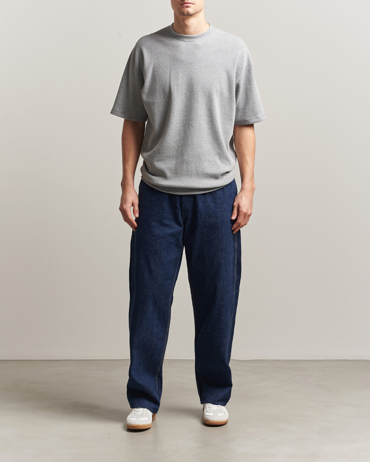 Herren | T-Shirts | orSlow | Waffle Cotton T-Shirt Heather Gray