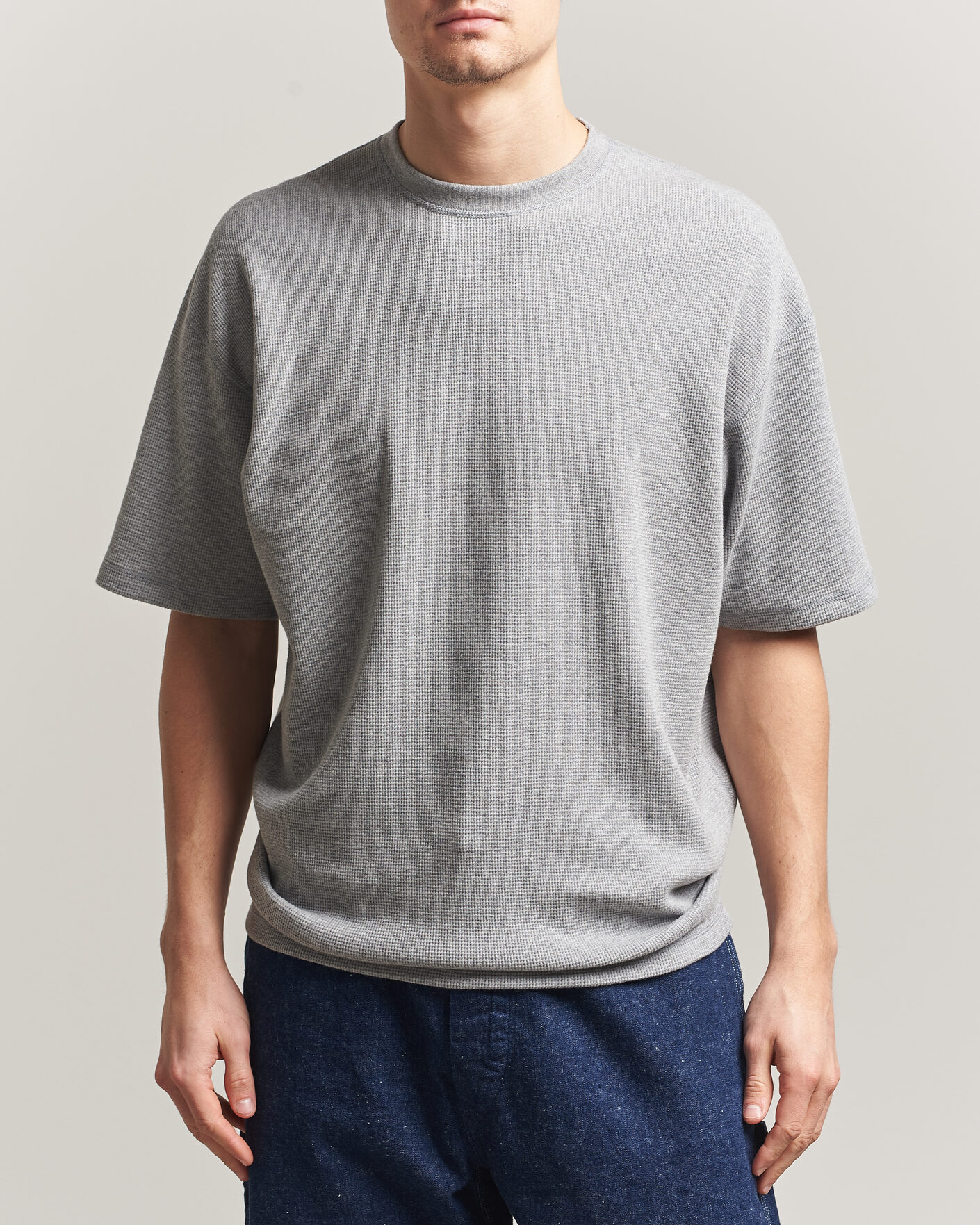 Herren | T-Shirts | orSlow | Waffle Cotton T-Shirt Heather Gray
