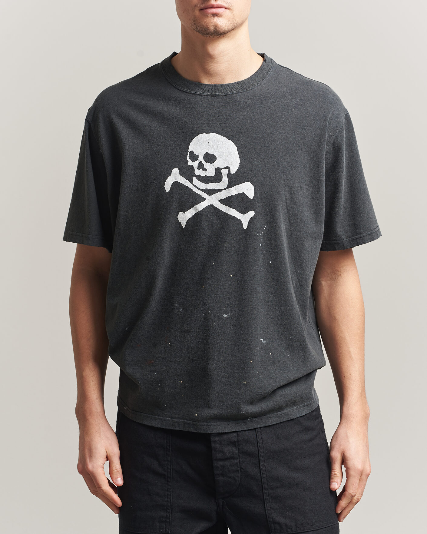 Herren | T-Shirts | orSlow | Vintage Skull Print T-Shirt Black