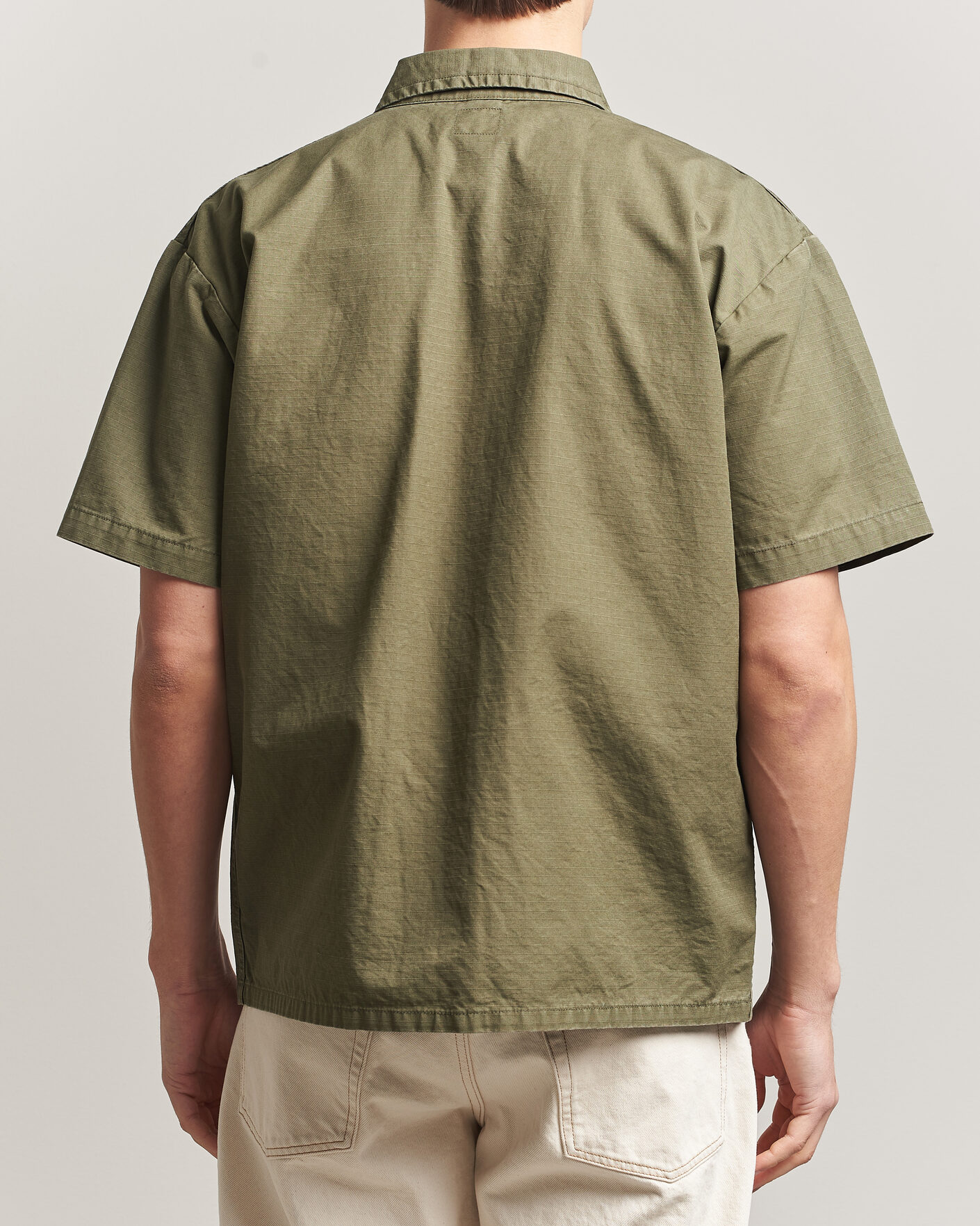Herren | Hemden | orSlow | Short Sleeve Utility Shirt Army Green