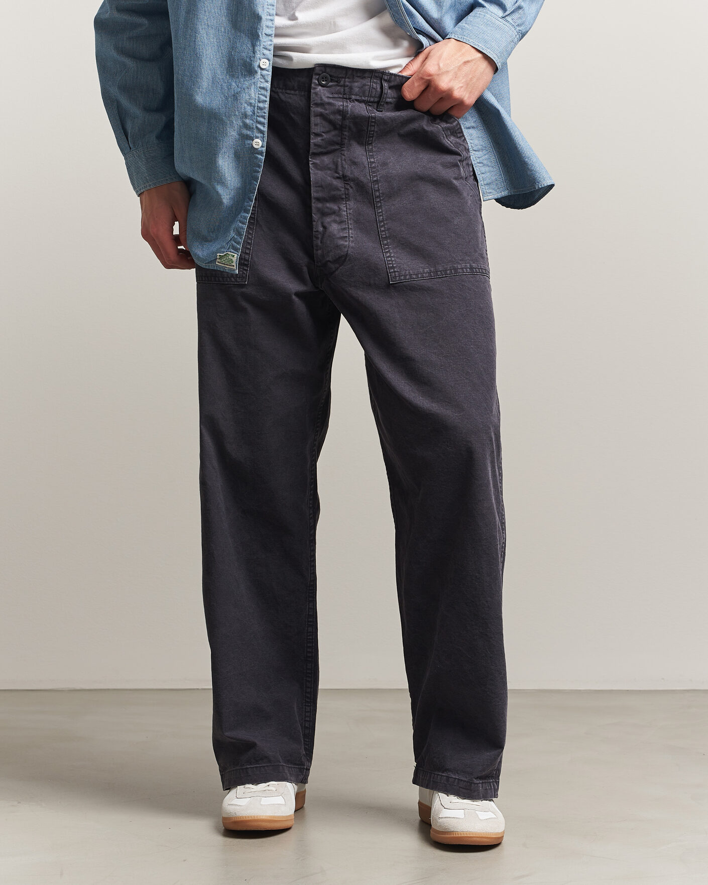 Herren | Hosen | orSlow | Summer Fatigue Pants Washed Black