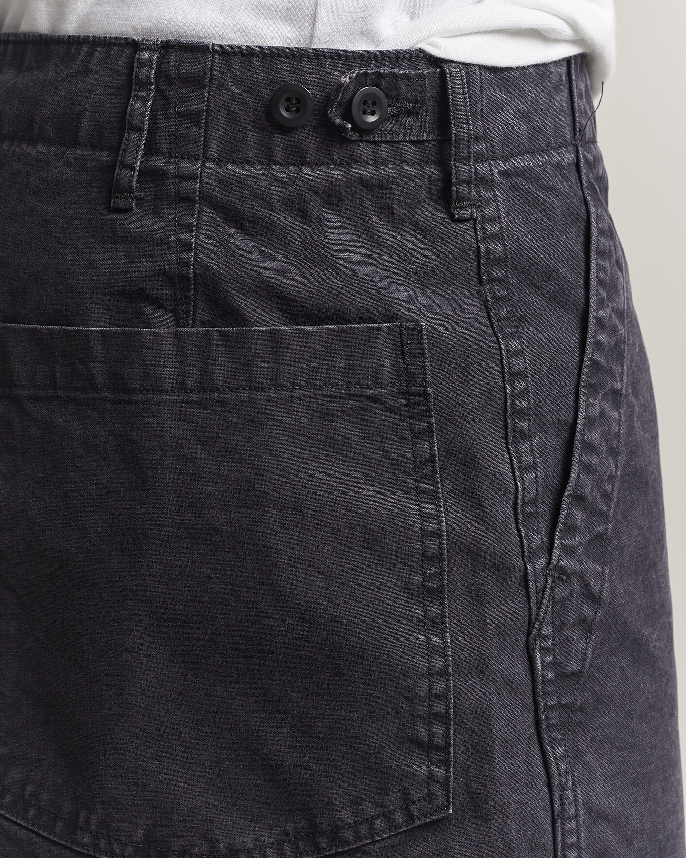 Herren | Shorts | orSlow | Summer Fatigue Shorts Washed Black