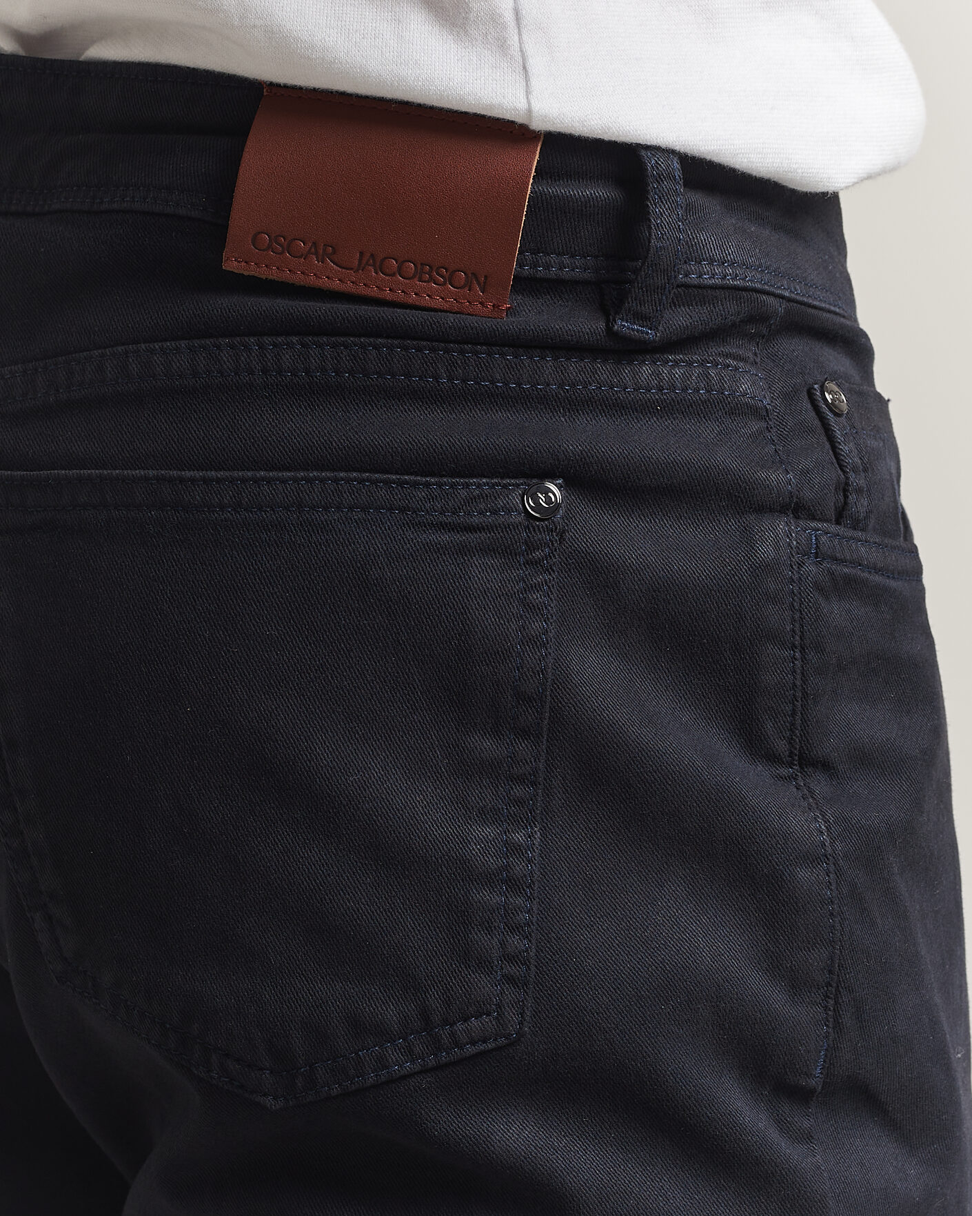 Herren | Hosen | Oscar Jacobson | Slim Fit 5-Pocket Chino Navy
