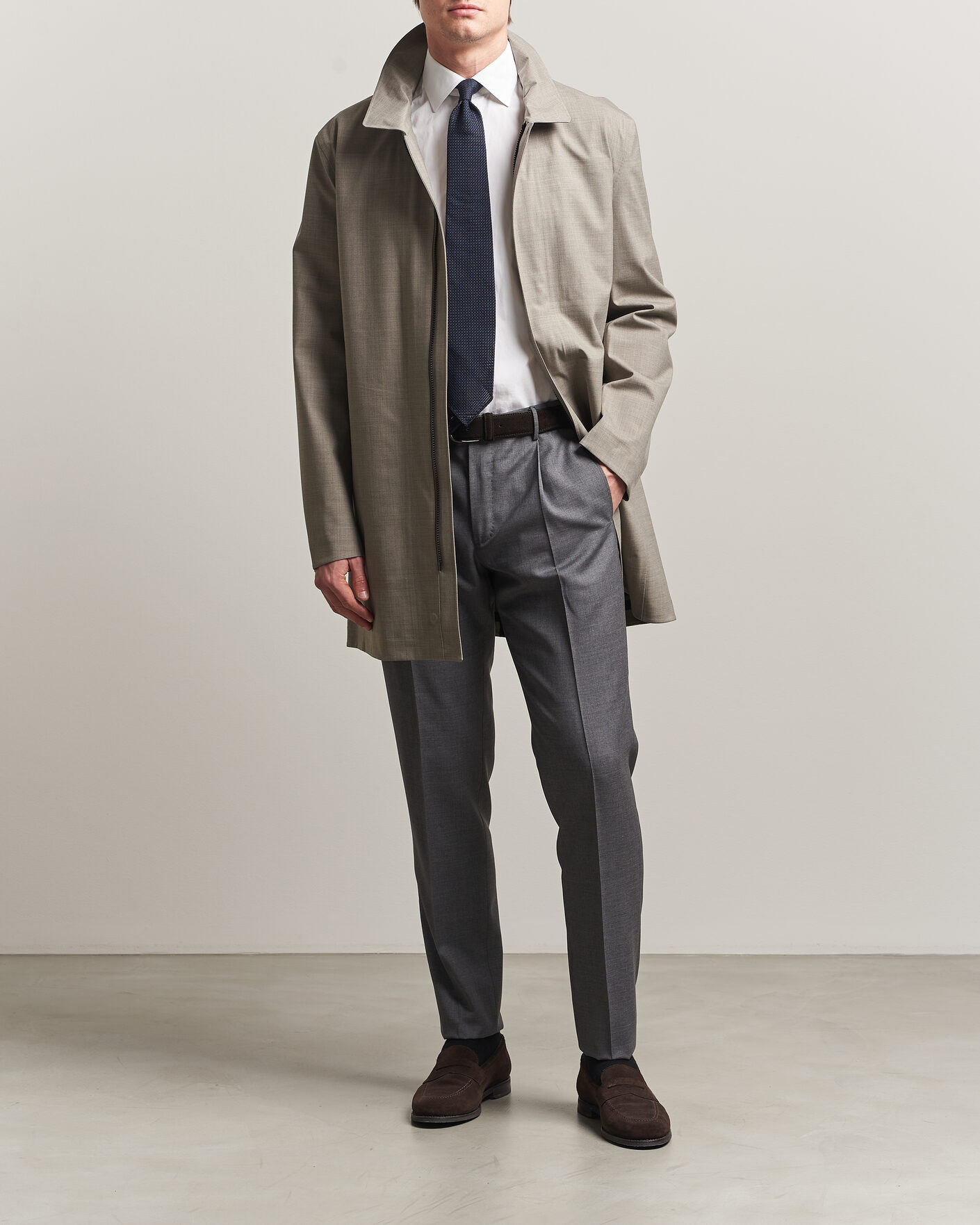 Herren | Jacken | UBR | Sky Fall Savile Wool Waterproof Coat Sand