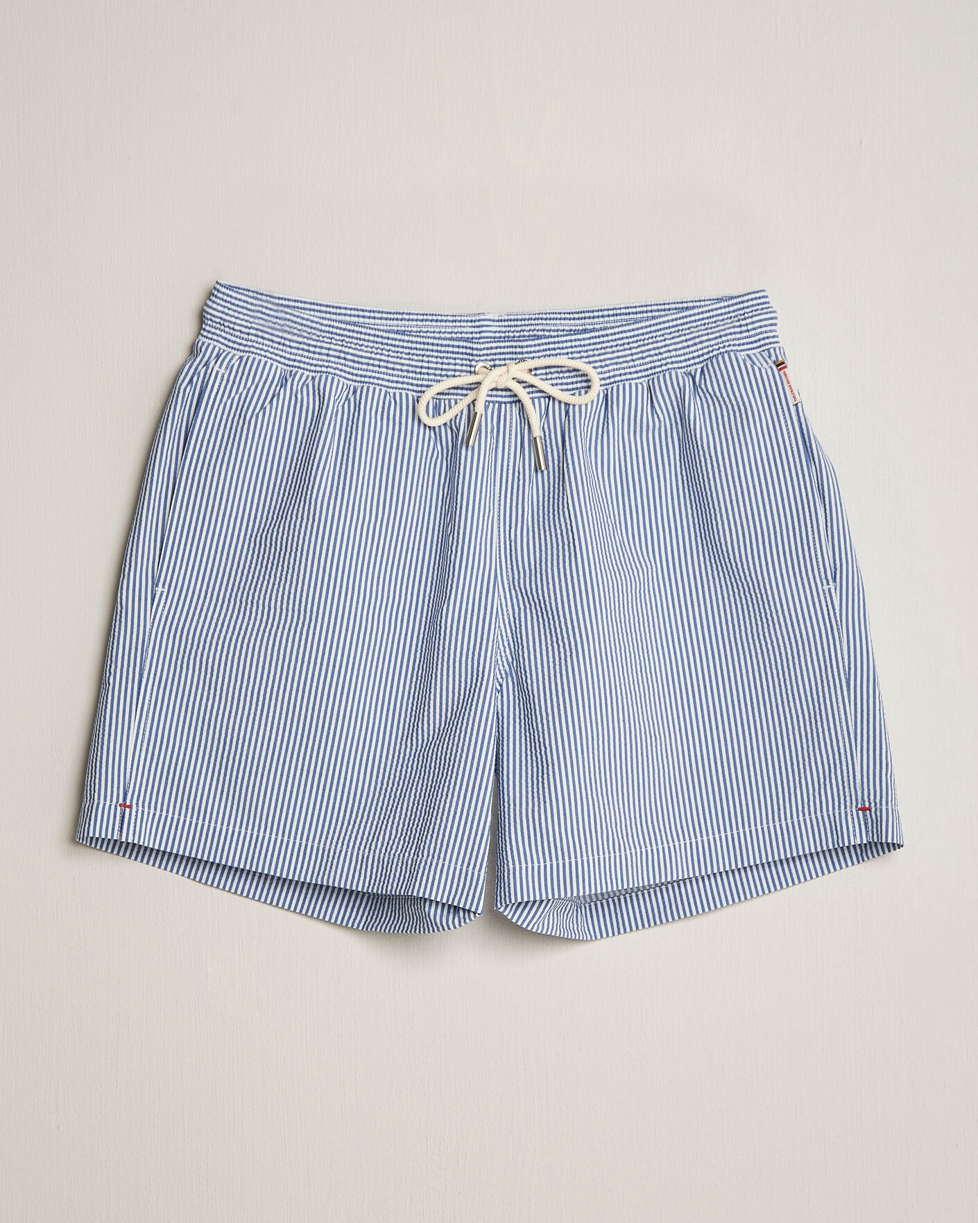 Herren | Badehosen | Orlebar Brown | Boxer Seersucker Drawstring Swim Shorts Nova Blue