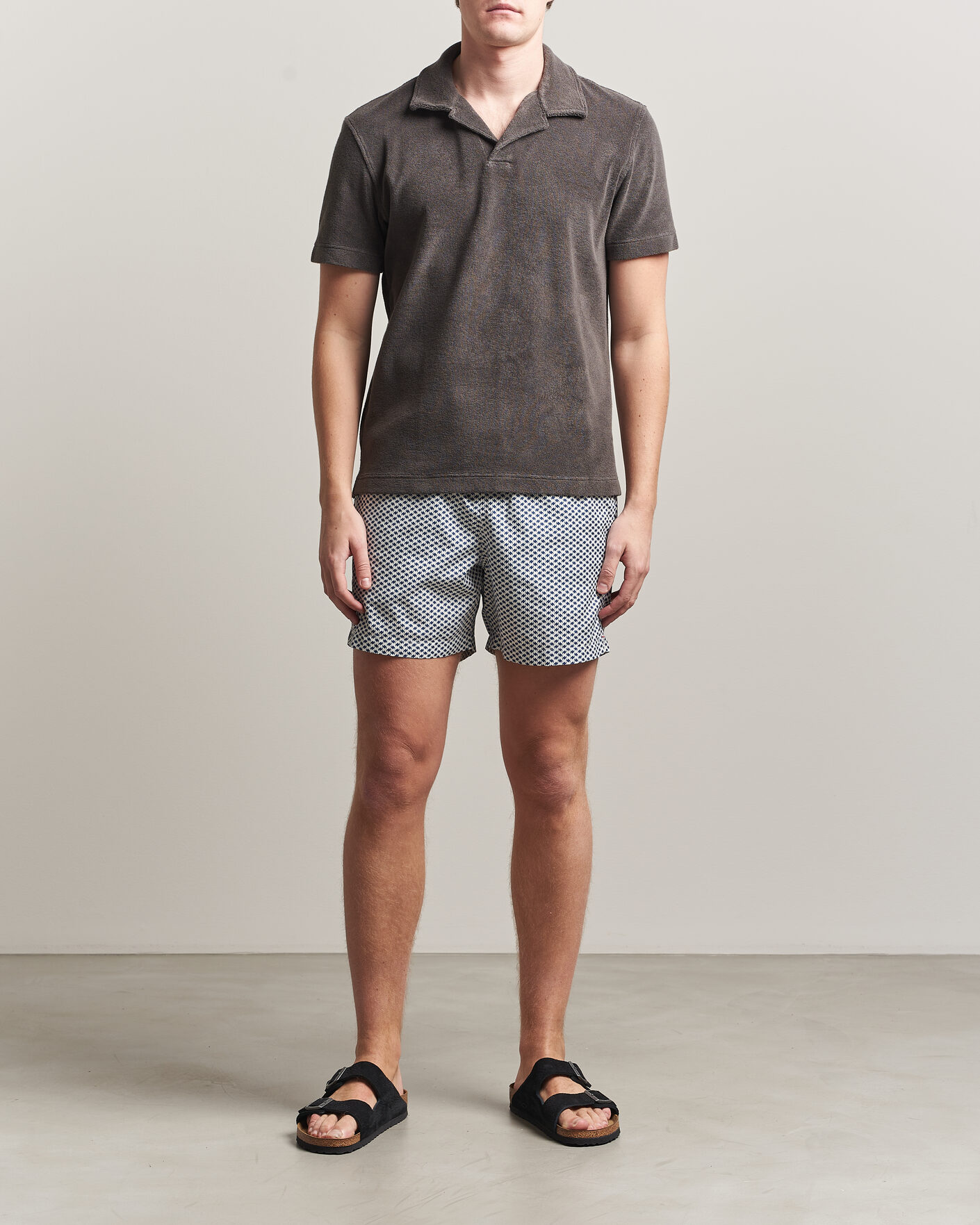 Herren | Poloshirts | Orlebar Brown | Terry Resort Polo Elephant Grey
