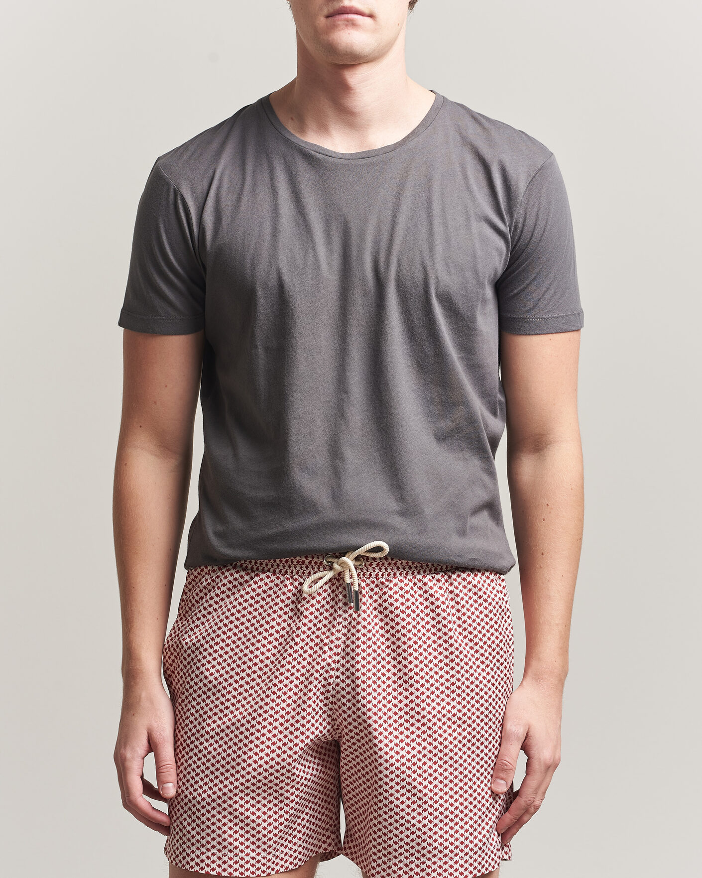 Herren | T-Shirts | Orlebar Brown | OB Crew T-Shirt Elephant Grey