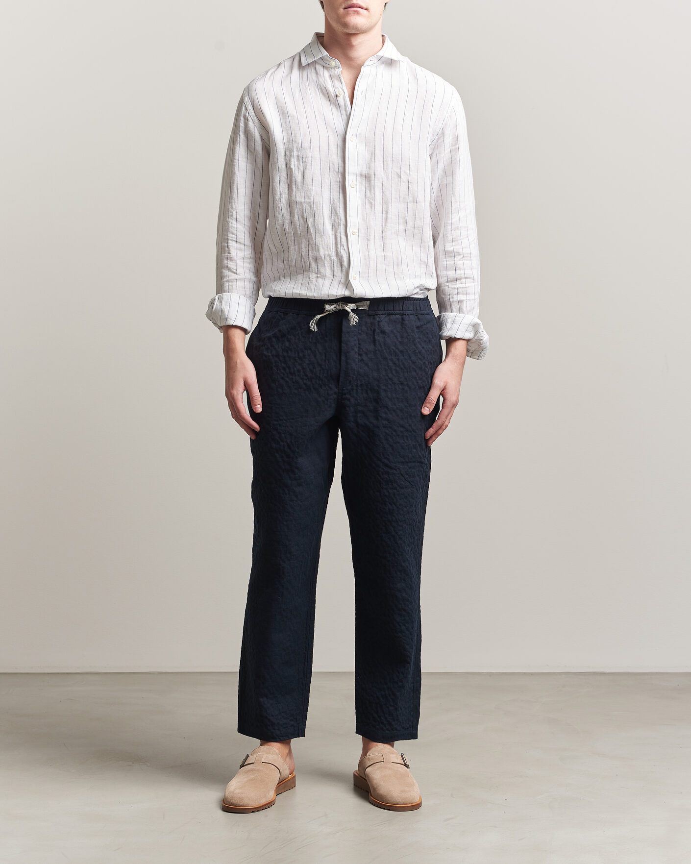 Herren | Hosen | Orlebar Brown | Sonoran Sereno Herringbone Trousers Night Iris