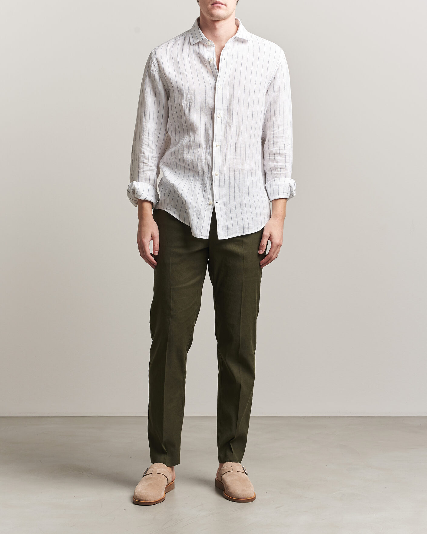 Herren | Hosen | Orlebar Brown | Ray Linen Pants Bayleaf Green