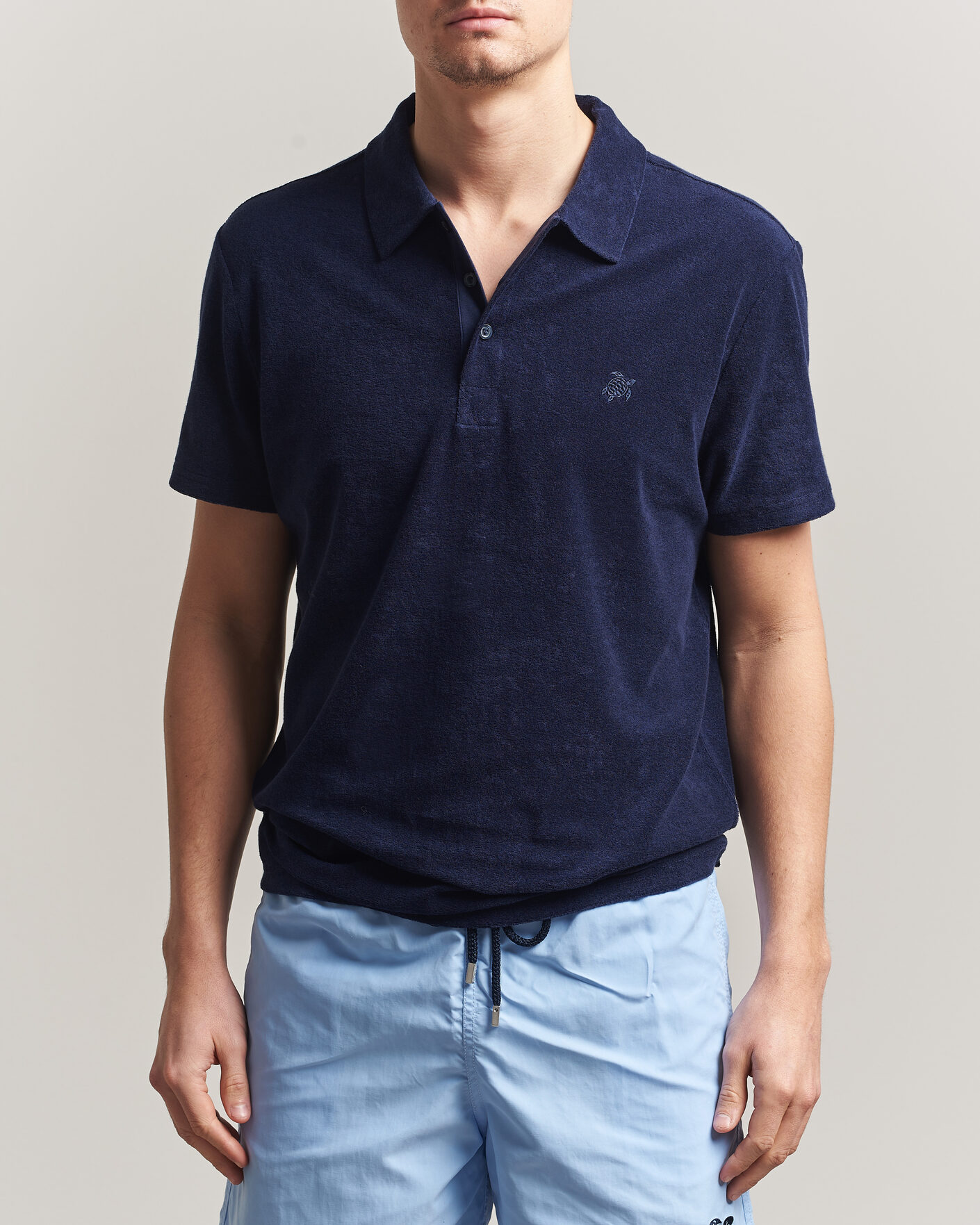 Herren | Poloshirts | Vilebrequin | Pheonix Terry Polo Bleu Marine