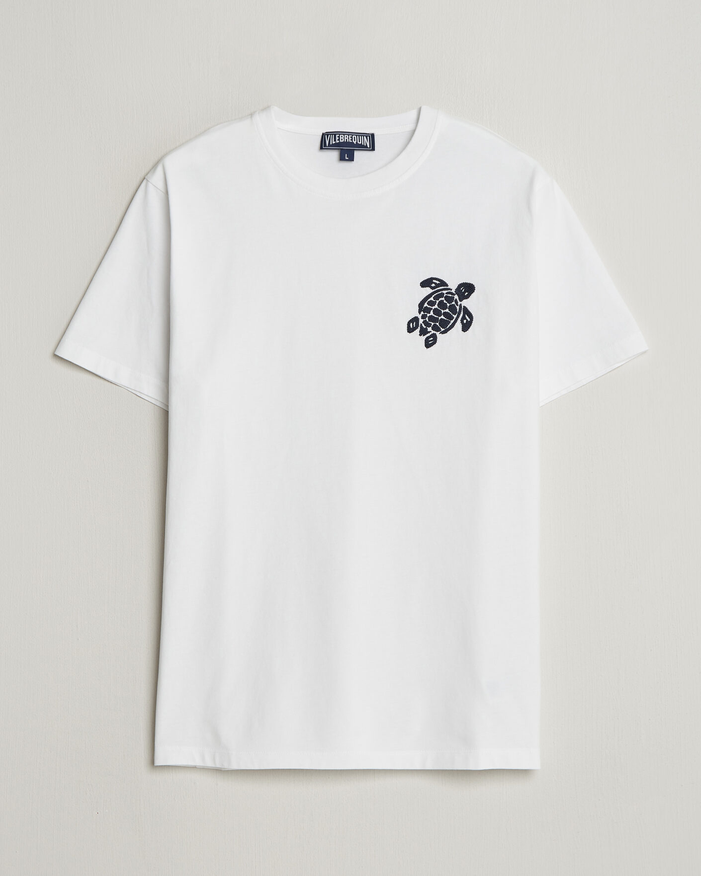 Herren | T-Shirts | Vilebrequin | Embroidered Crew Neck T-Shirt Blanc