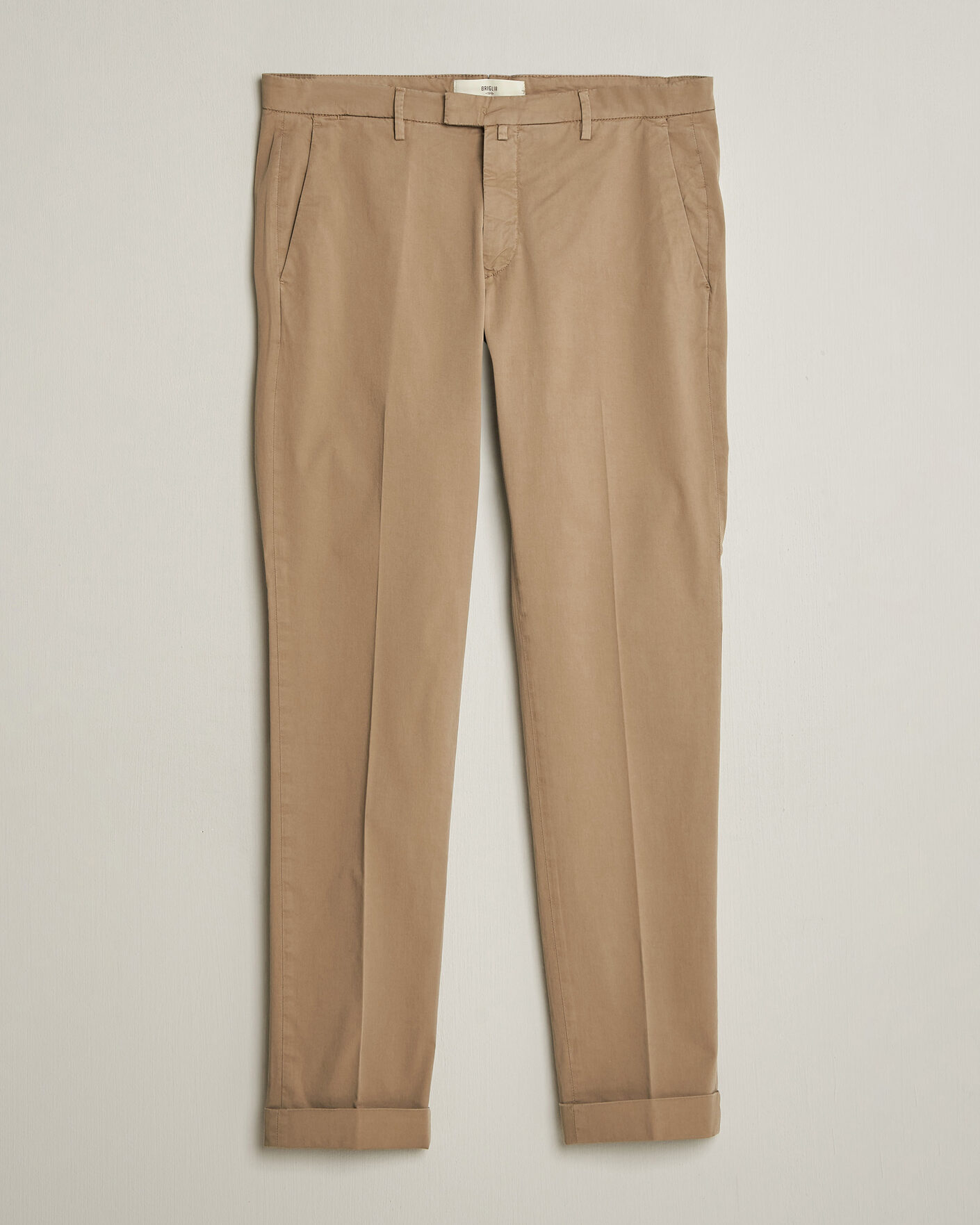 Herren | Hosen | Briglia 1949 | Slim Fit Cotton Chinos Taupe